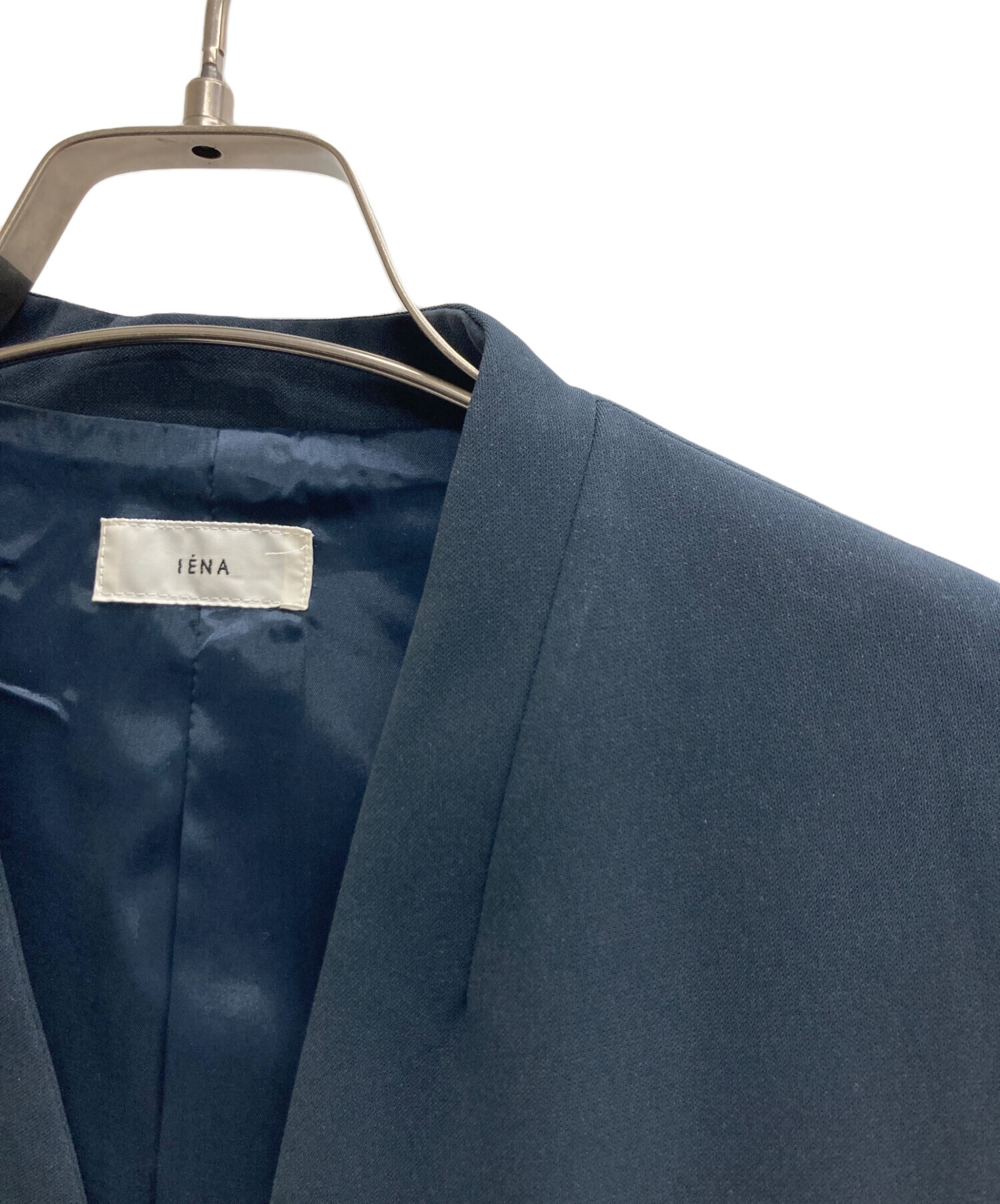 中古・古着通販】IENA (イエナ) ダブルクロスノーカラージレ ネイビー