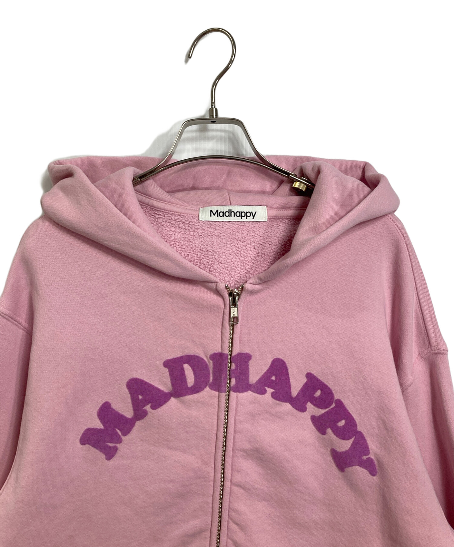 MADHAPPY ピンク パーカー スウェット マッドハッピー 中古・古着通販】Madhappy (マッドハッピー) Cooper Midweight Zip Up