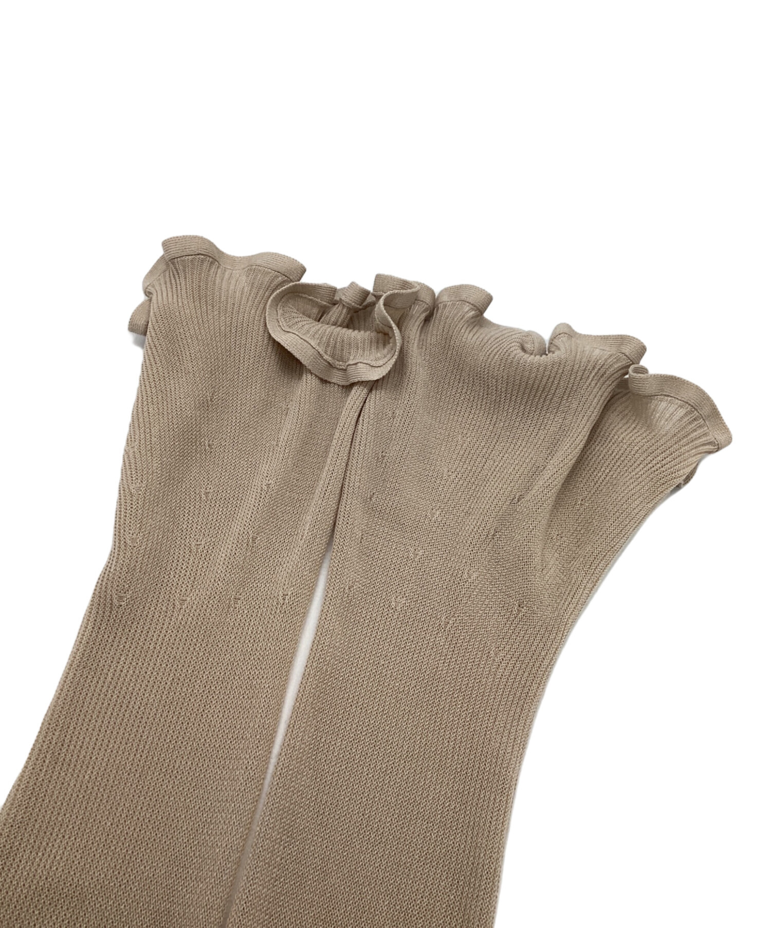 中古・古着通販】AMERI (アメリ) SHEER FRILL V NECK KNIT TOP