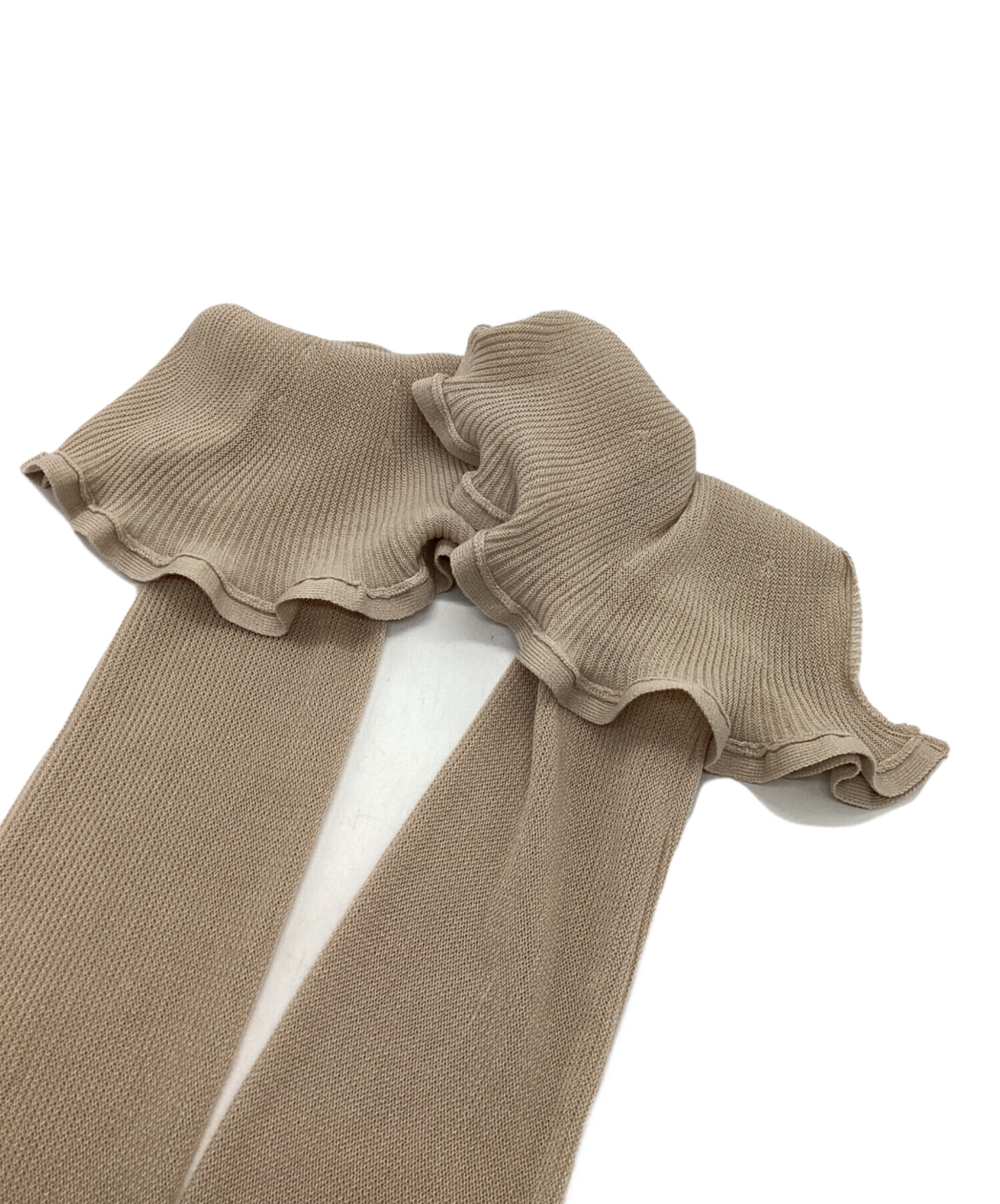 中古・古着通販】AMERI (アメリ) SHEER FRILL V NECK KNIT TOP
