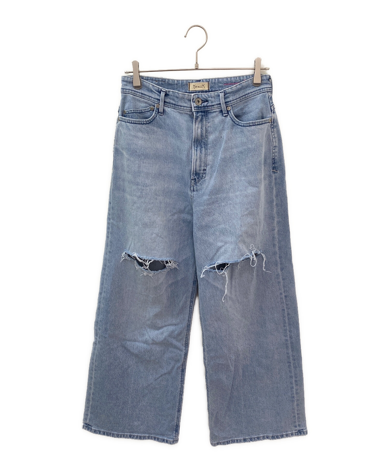 中古・古着通販】YANUK (ヤヌーク) 樋口かほり クラッシュワイドデニム