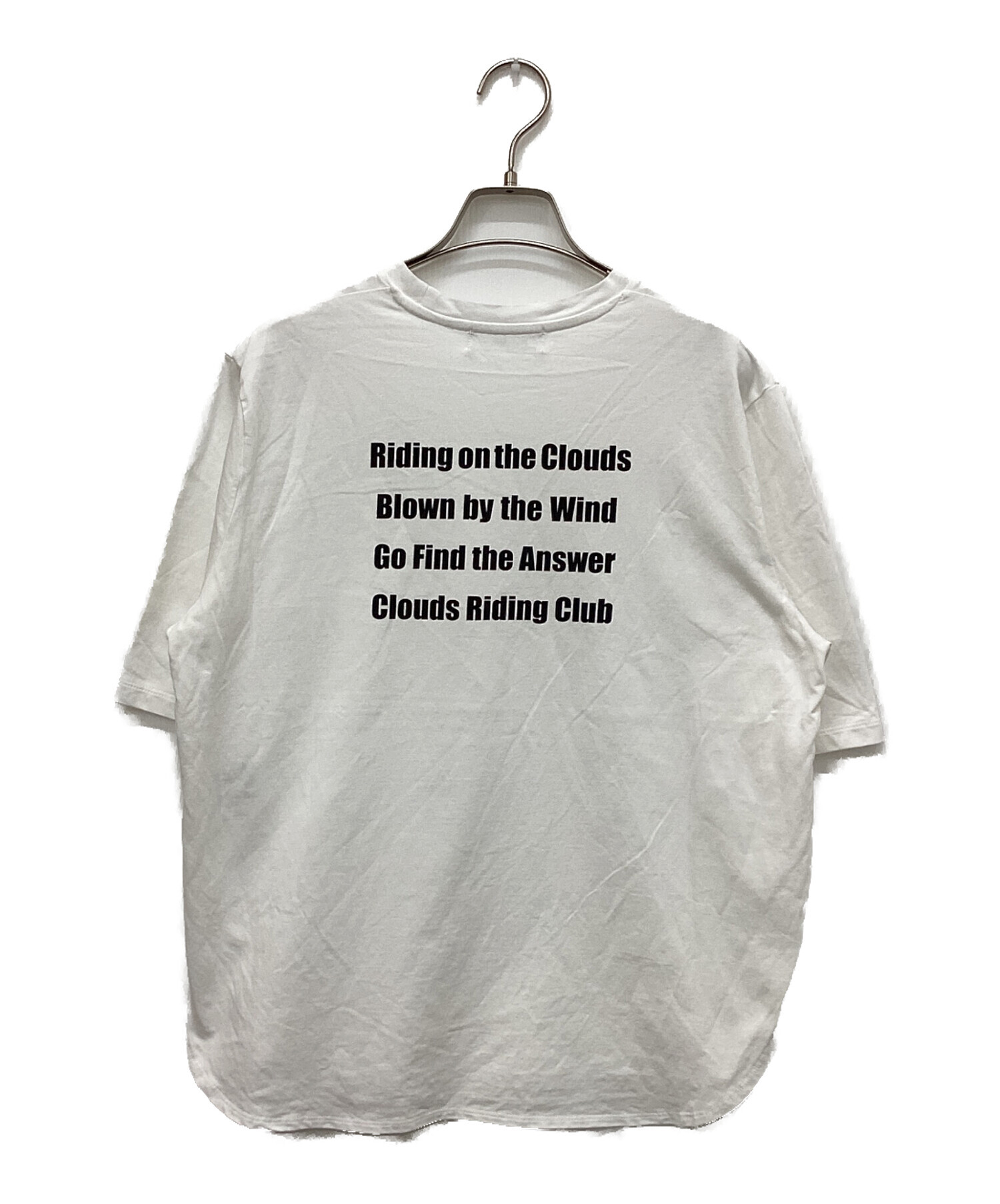SACRA サクラ 白 ロゴ カットソー Tシャツ 38 M 260401-12 中古・古着通販】SACRA (サクラ) RIDING ON THE CLOUDS バックロゴ T