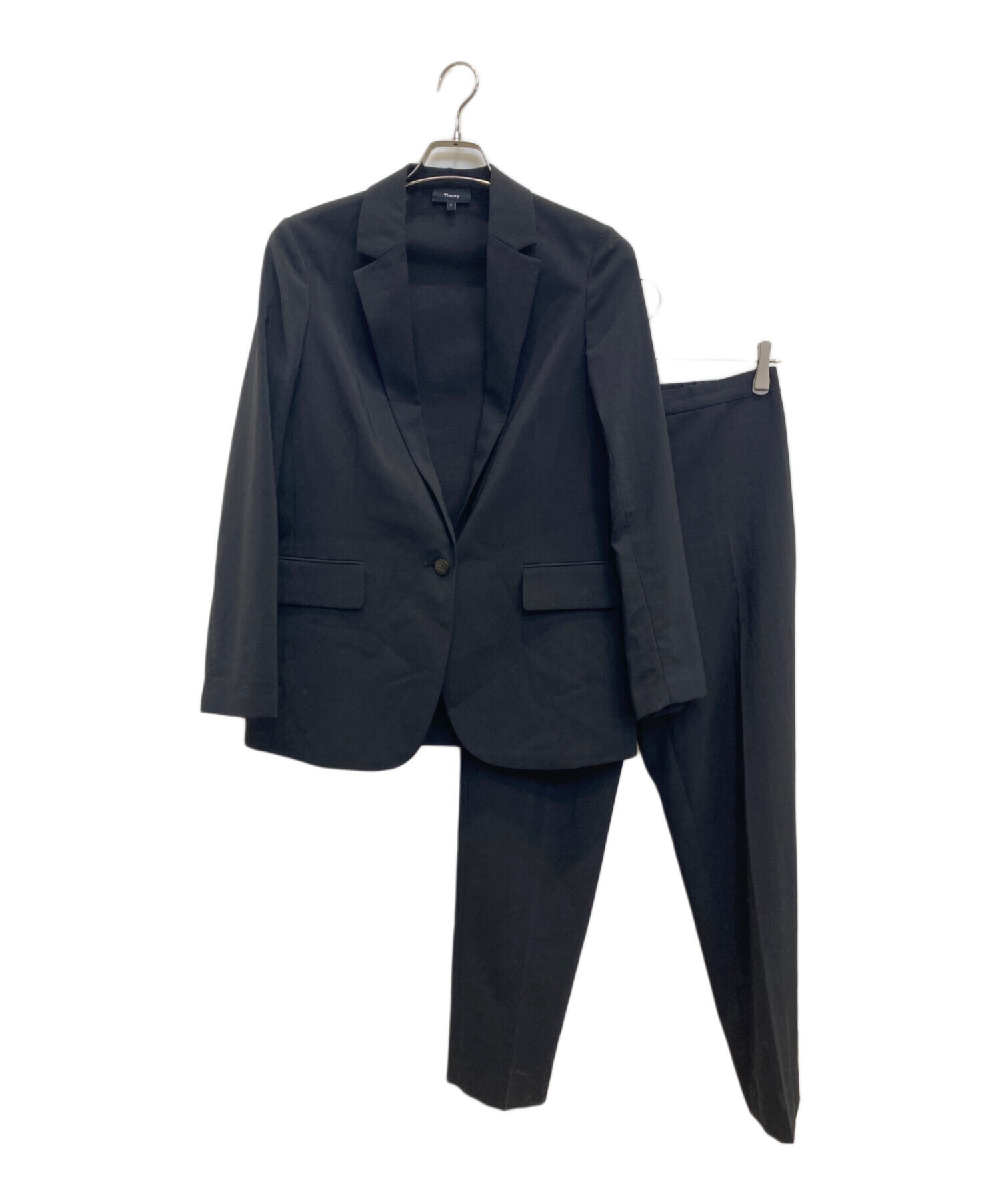 中古・古着通販】theory (セオリー) パンツスーツ ブラック サイズ:JK