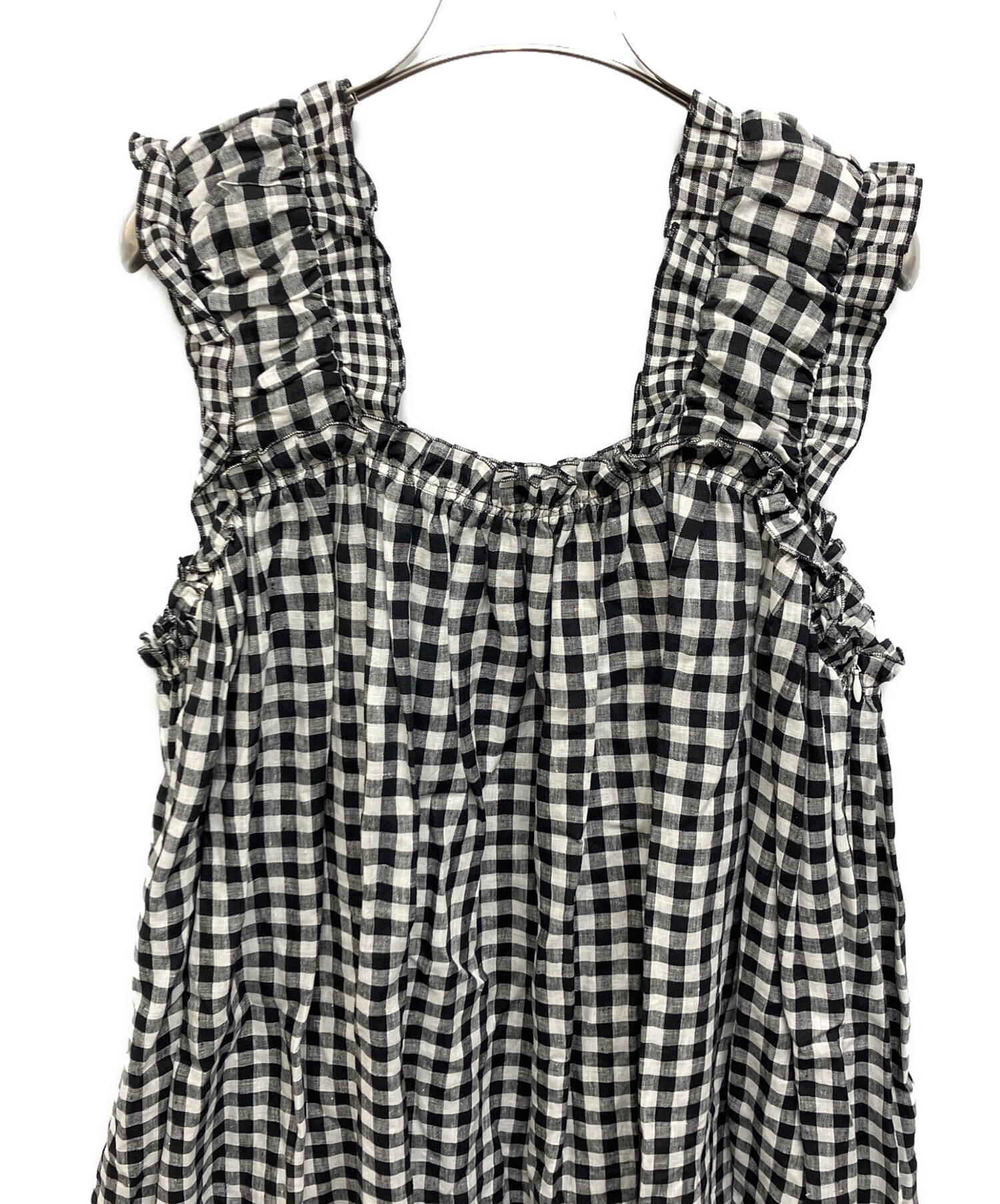 中古・古着通販】holiday (ホリデー) CHECK LINEN NIGHT DRESS