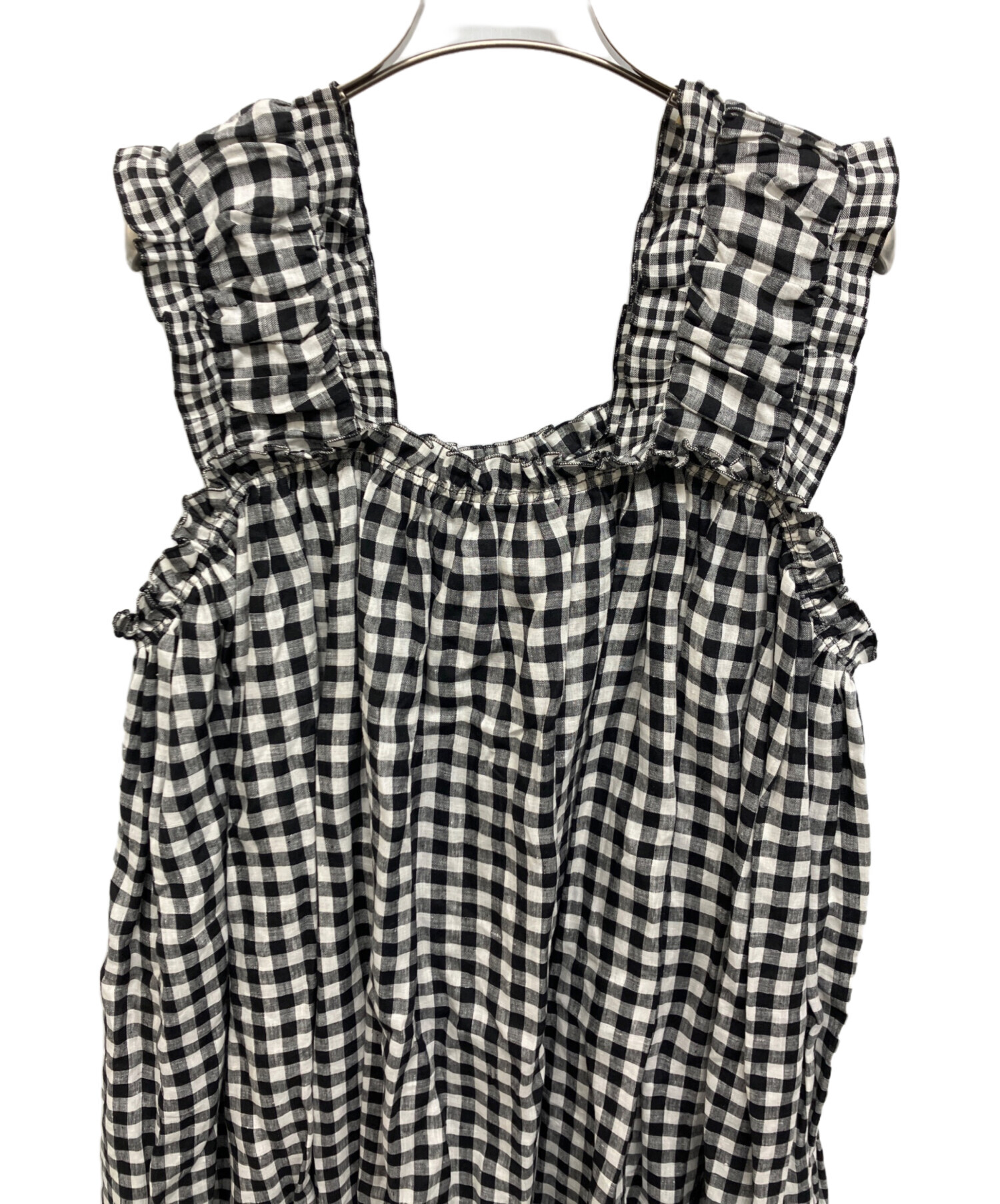 中古・古着通販】holiday (ホリデー) CHECK LINEN NIGHT DRESS