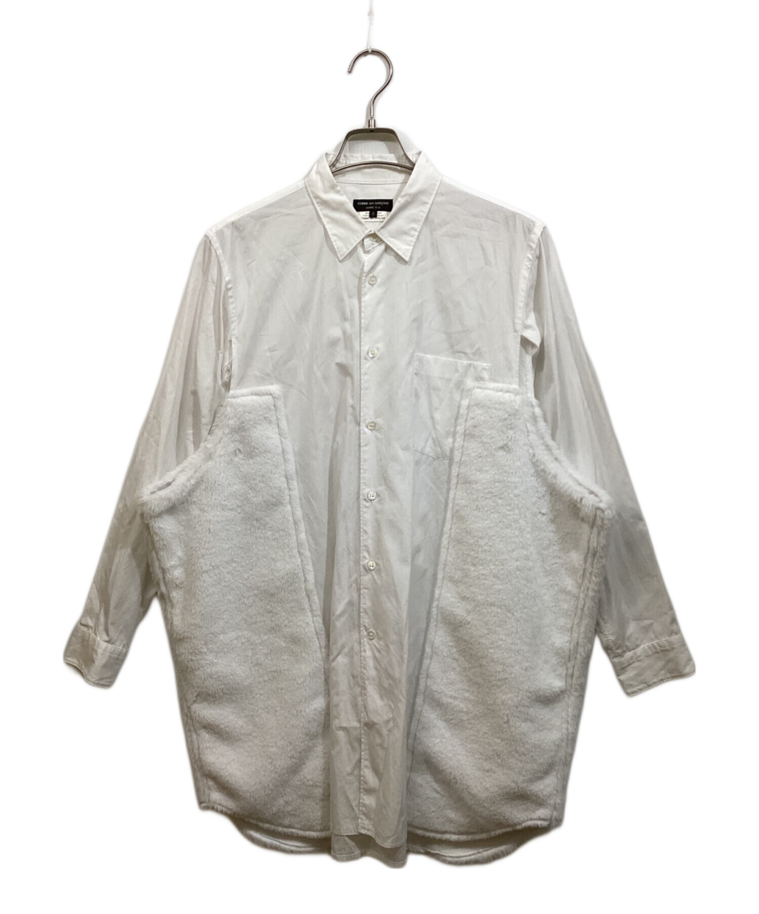 コムデギャルソンオムプリュス ドッキングシャツ WHT/S 中古・古着通販】COMME des GARCONS HOMME PLUS (コムデギャルソンオム