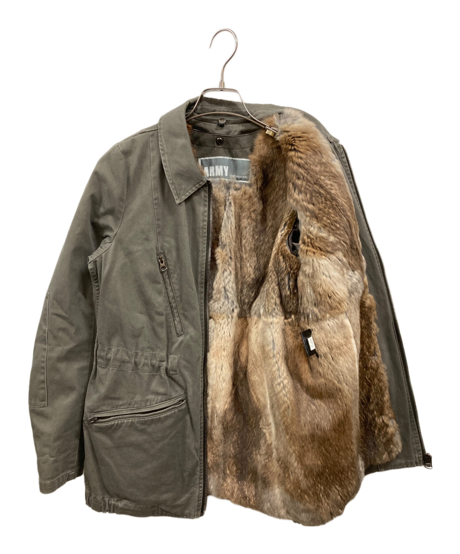 中古・古着通販】YVES SALOMON (イヴサロモン) ファーライナー付