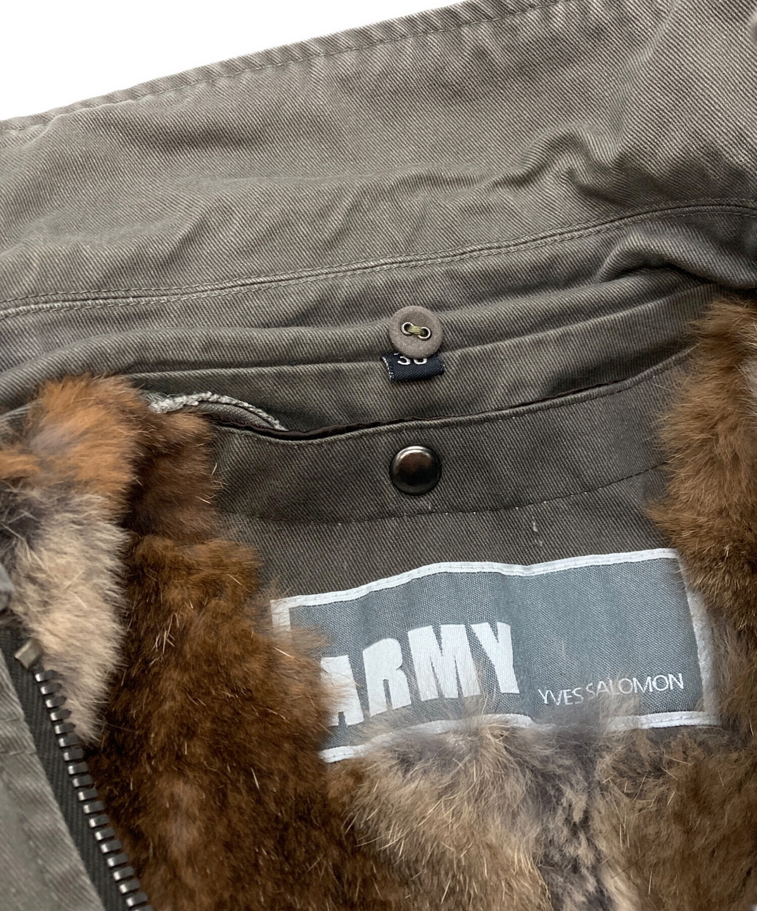 中古・古着通販】YVES SALOMON (イヴサロモン) ファーライナー付
