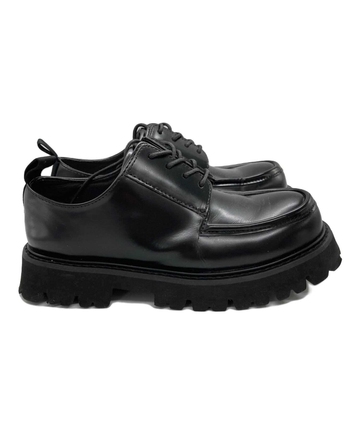 ENFOLD ブラック　8ホールレースアップシューズ 中古・古着通販】ENFOLD (エンフォルド) EIGHT-HOLES LACE-UP SHOES