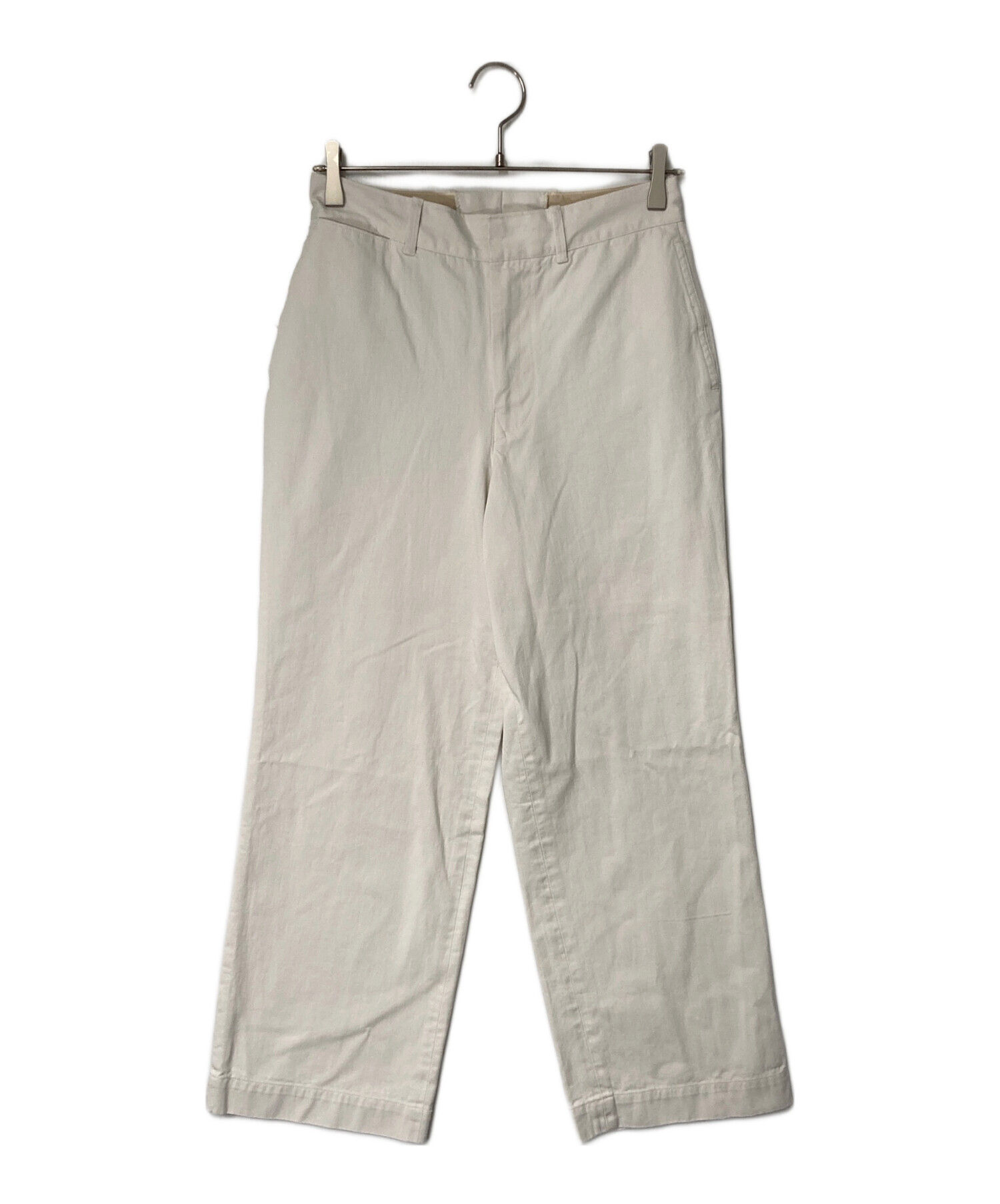美品 45R おこめチノのシャルロットパンツ 3 ホワイト 中古・古着通販】45R (フォーティファイブ・アール) おこめチノの