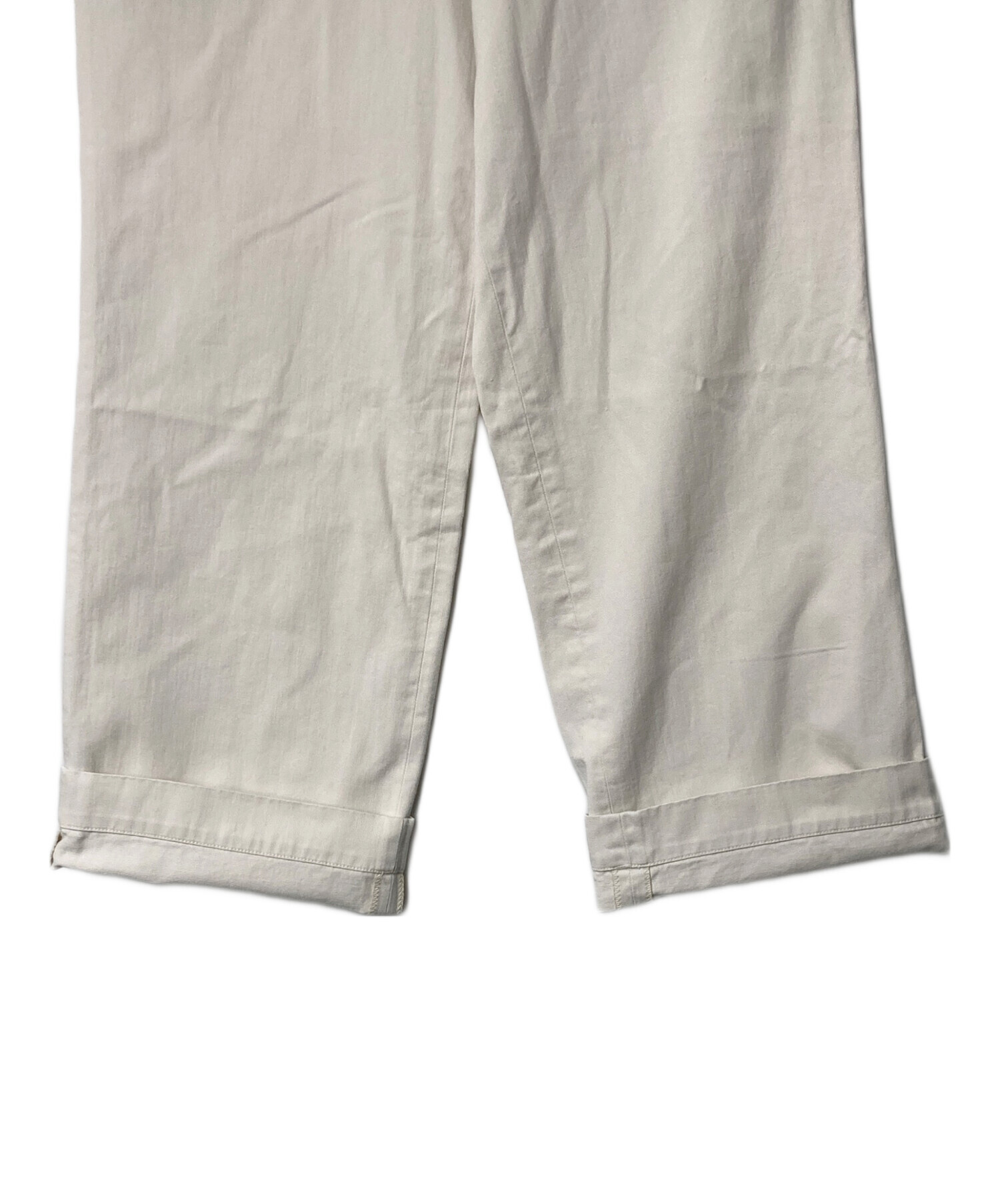 美品 45R おこめチノのシャルロットパンツ 3 ホワイト 中古・古着通販】45R (フォーティファイブ・アール) おこめチノの