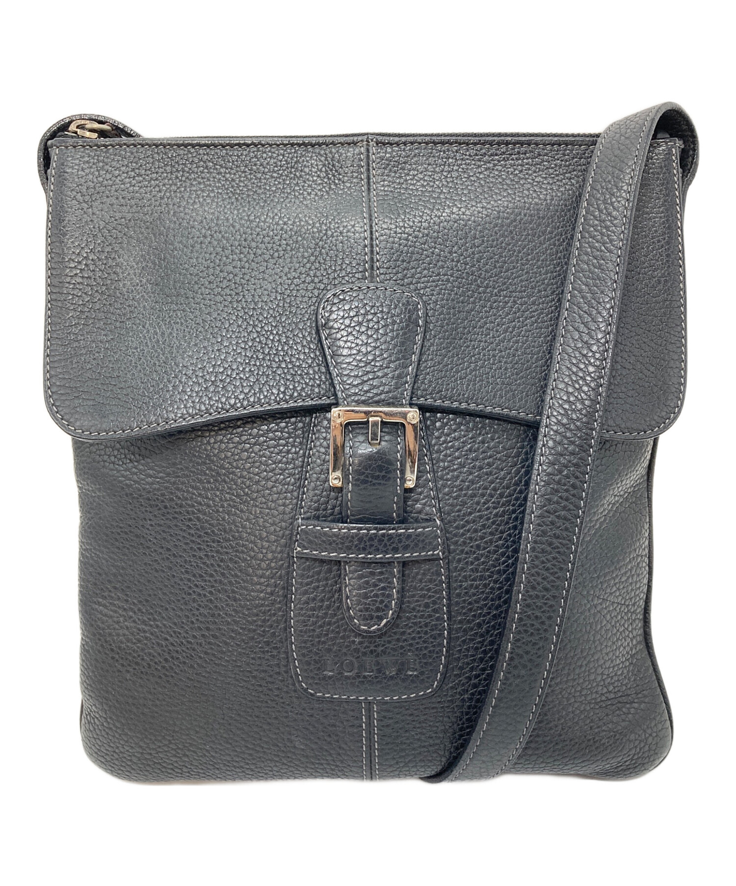 中古・古着通販】LOEWE (ロエベ) レザーサコッシュ レザーショルダー