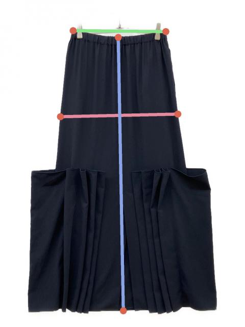 enfold connect-tac skirt 38ロングスカート Dネイビー ENFOLD - TUCK JUMPER-SKIRT / スカート / Dネイビー / 2025AW new