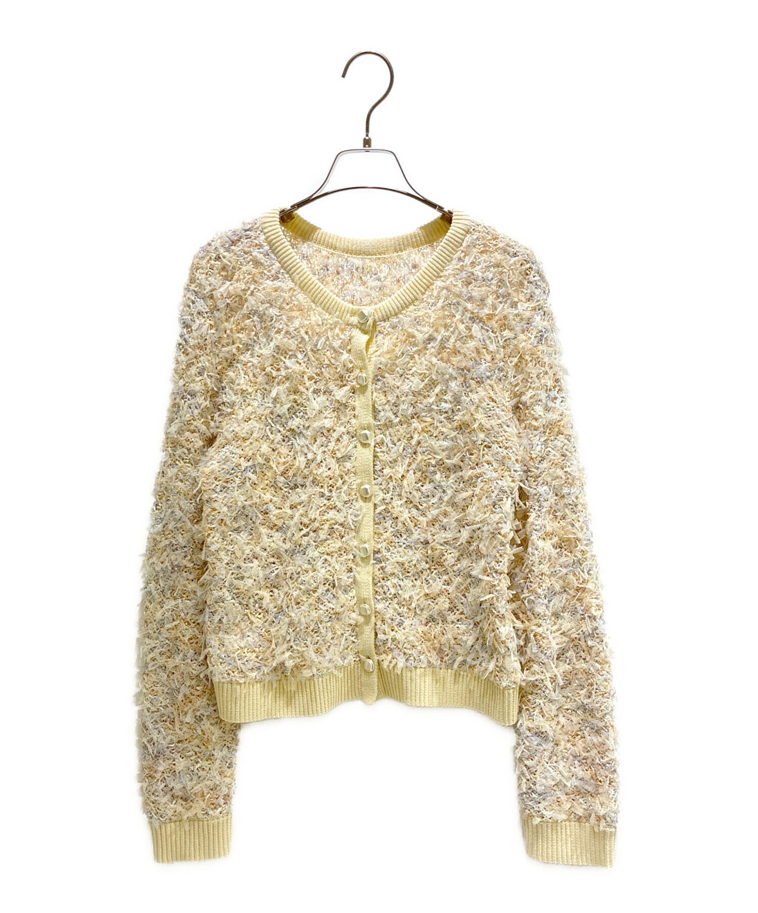 中古・古着通販】ANAYI (アナイ) スパンコールツイーディ カーディガン