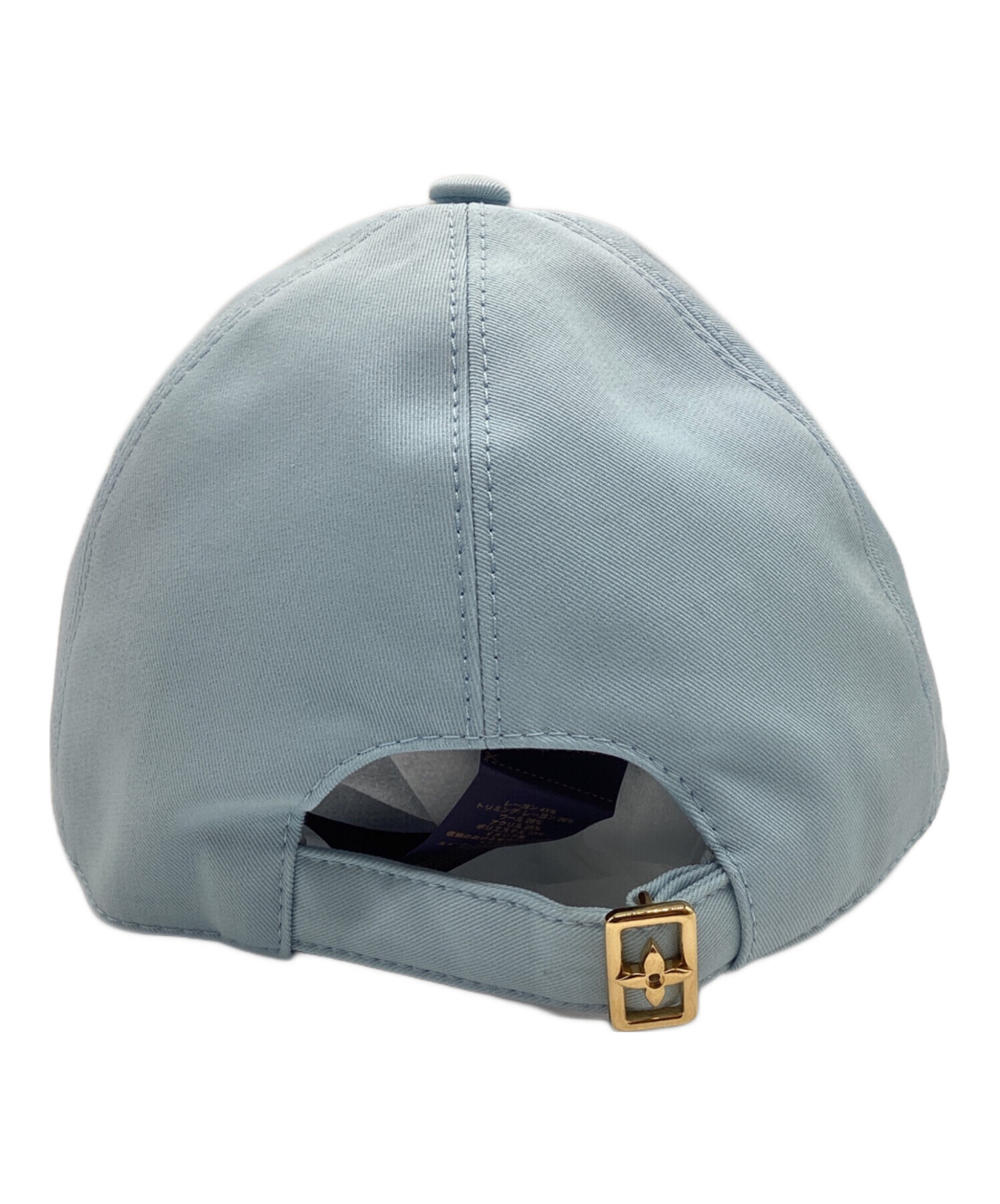 LOUIS VUITTON レザーキャップ ブルー 【Bランク】クリーニング済 中古・古着通販】LOUIS VUITTON (ルイ ヴィトン) LVシグネチャー