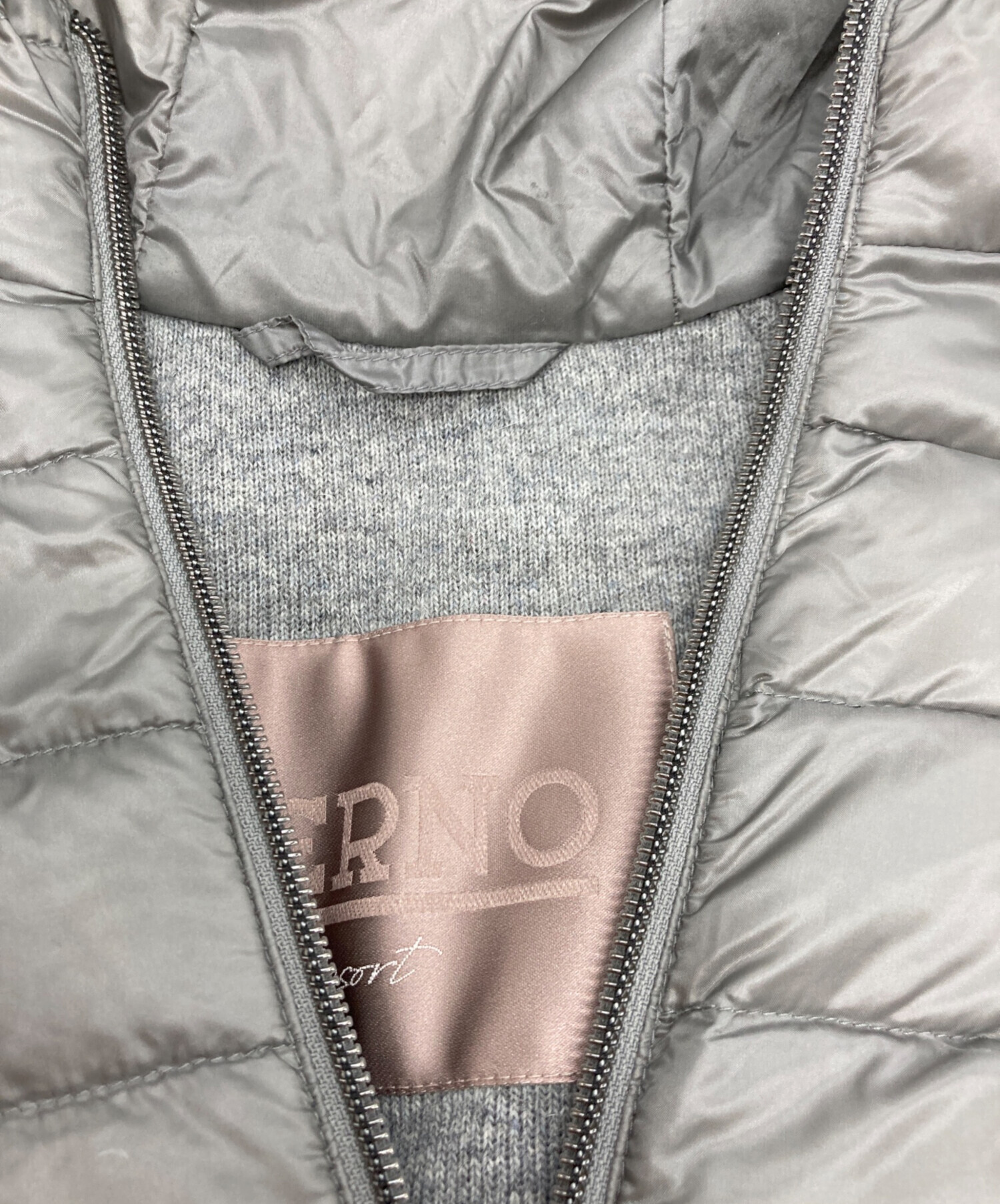 中古・古着通販】HERNO (ヘルノ) ライトダウン×ニット フーデッド