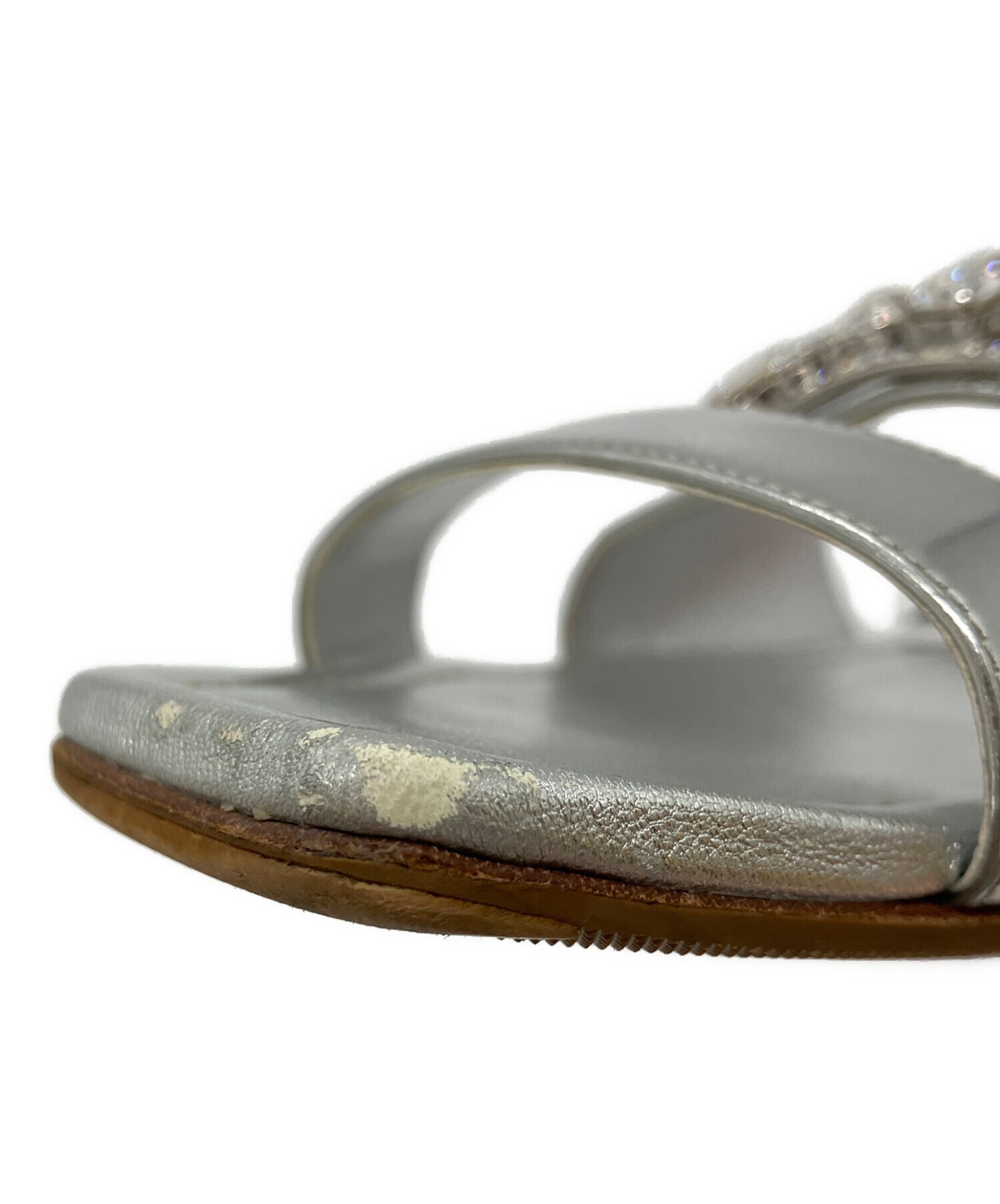 ROGER VIVIER風 シルバーサンダル 中古・古着通販】Roger Vivier (ロジェ ヴィヴィエ) クリスタル