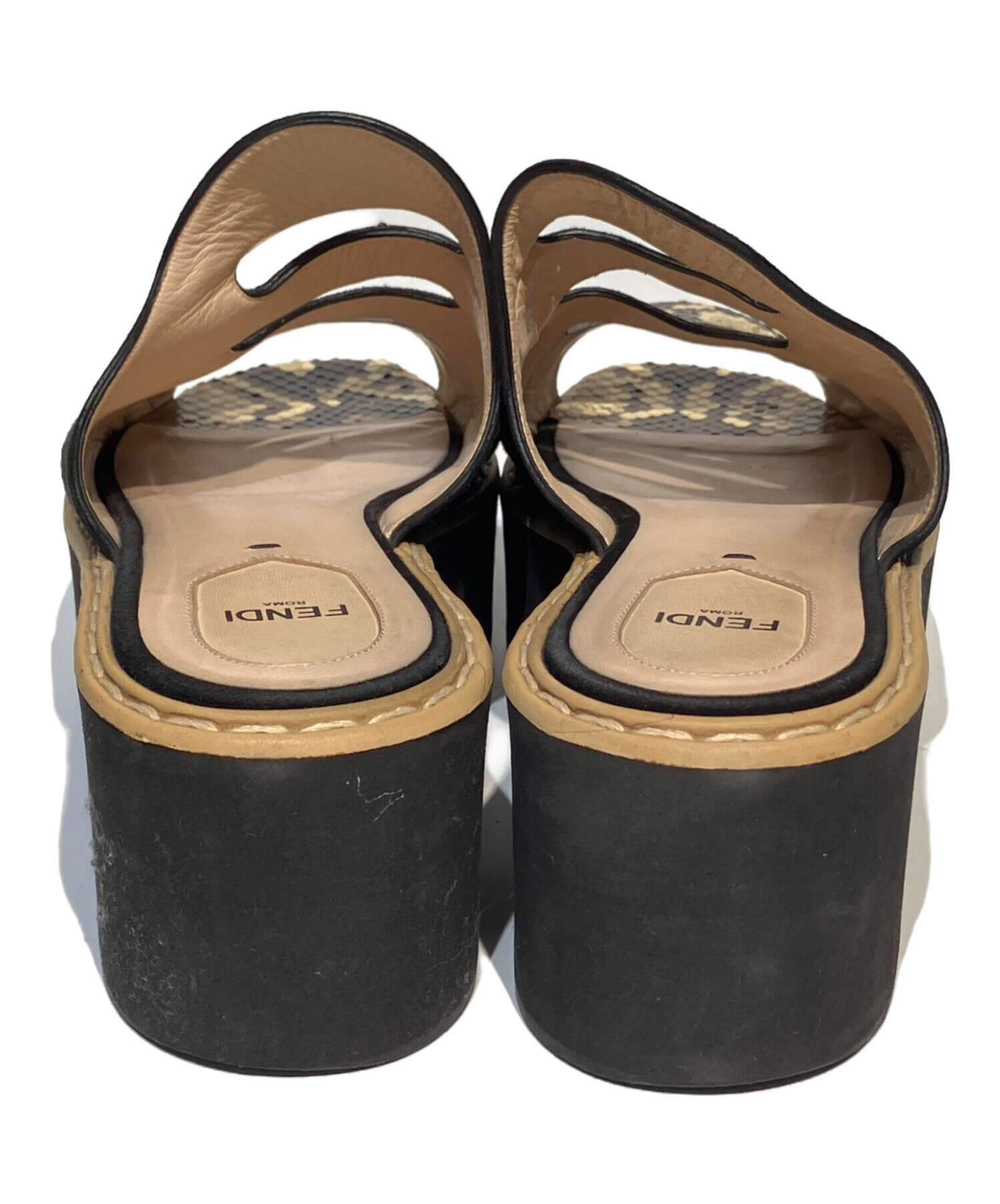 お値下げ中！【美品】FENDI プラットフォームサンダル　37.5サイズ 中古・古着通販】FENDI (フェンディ) プラットフォームサンダル