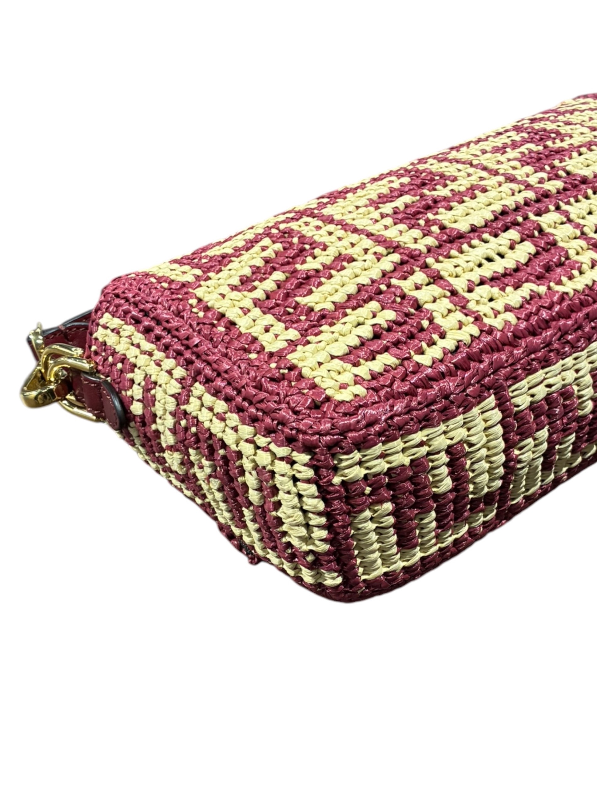 中古・古着通販】FENDI (フェンディ) ラフィア×レザーショルダーバッグ