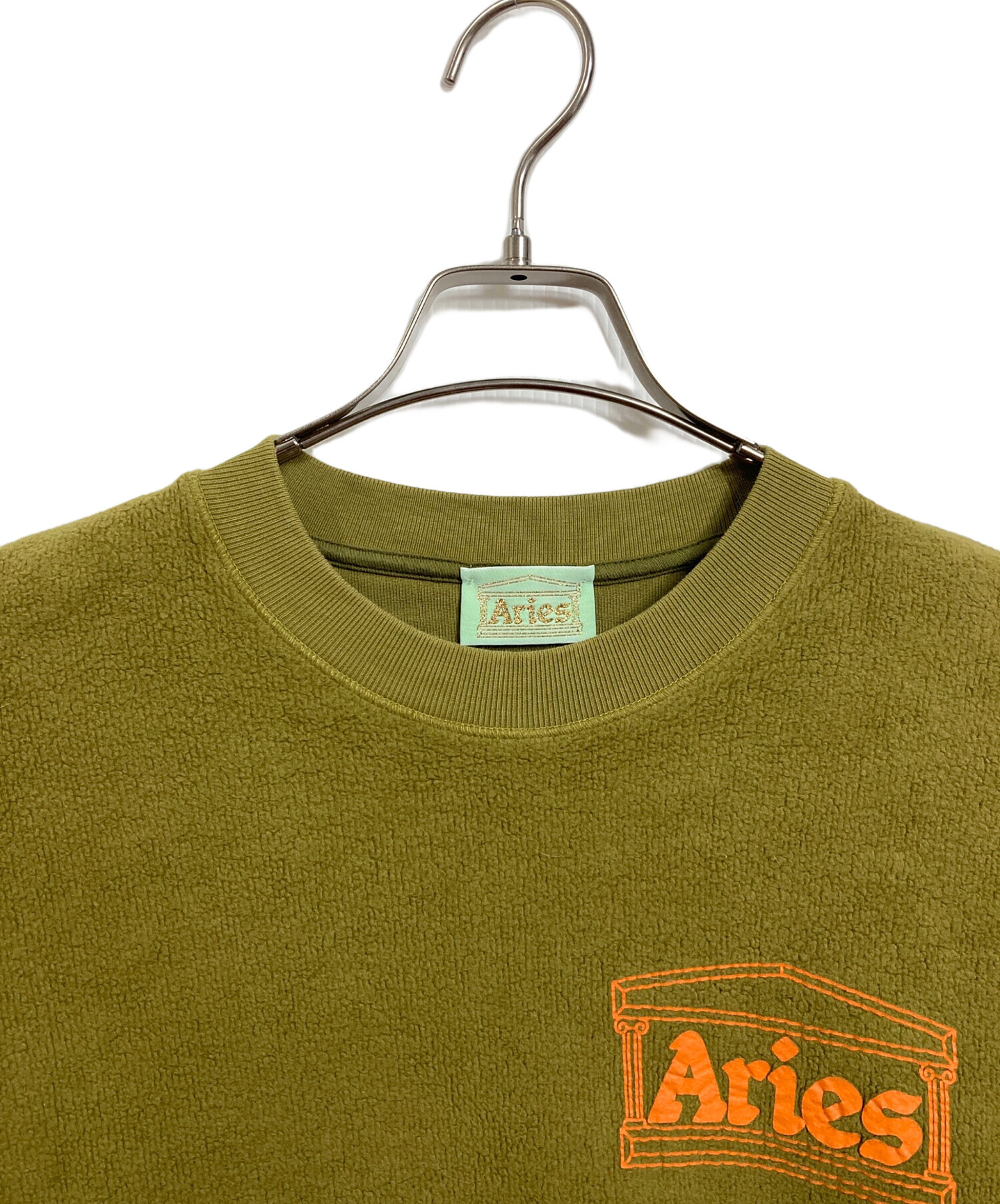 Aries オリーブ フリース トレーナー 中古・古着通販】ARIES (アリーズ) フリーススウェット スウェット