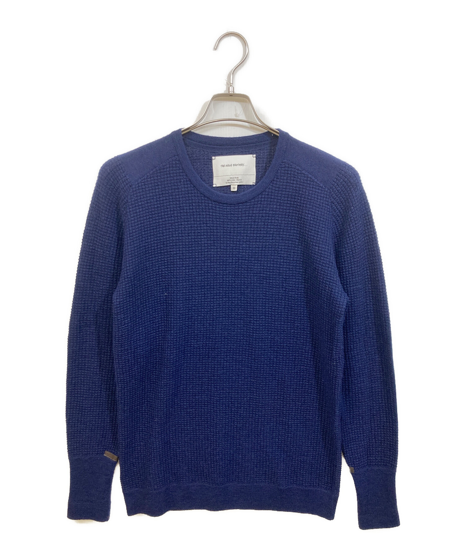 THE INOUE BROTHERSアルパカニットカーディガンネイビーM 中古・古着通販】THE INOUE BROTHERS (イノウエブラザーズ) アルパカ混