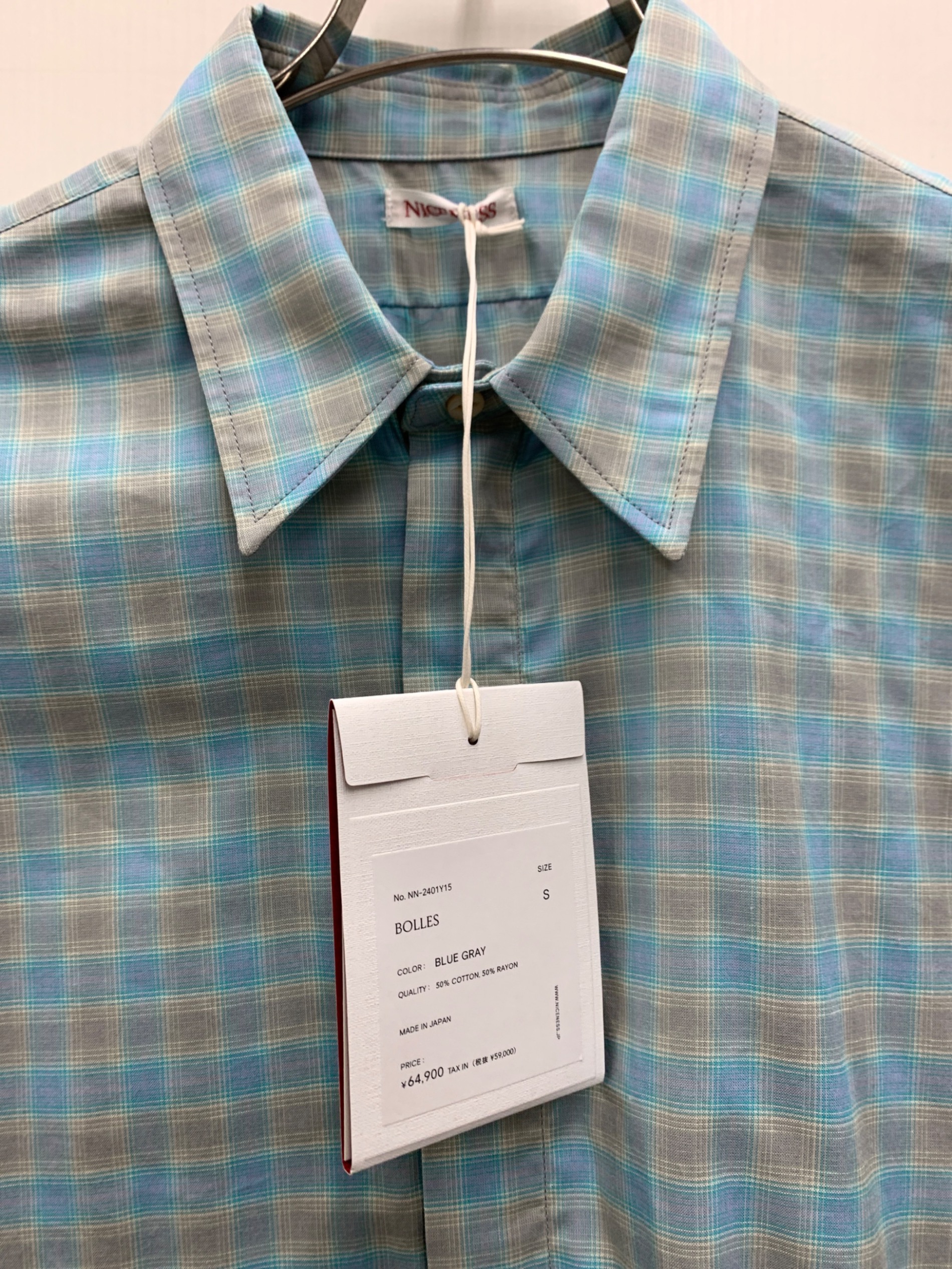 中古・古着通販】NICENESS (ナイスネス) BOLLES - ジップアップシャツ