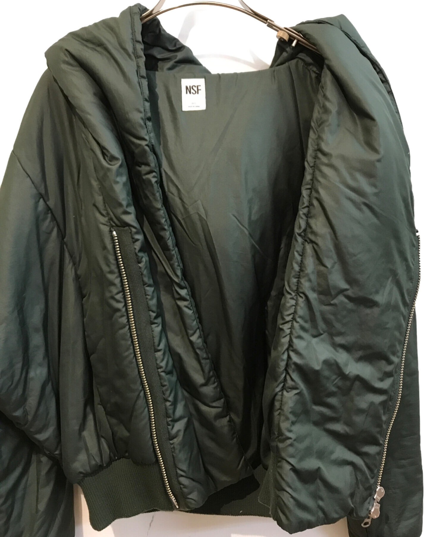 中古・古着通販】NSF (エヌエスエフ) ミリタリーブルゾン グリーン 