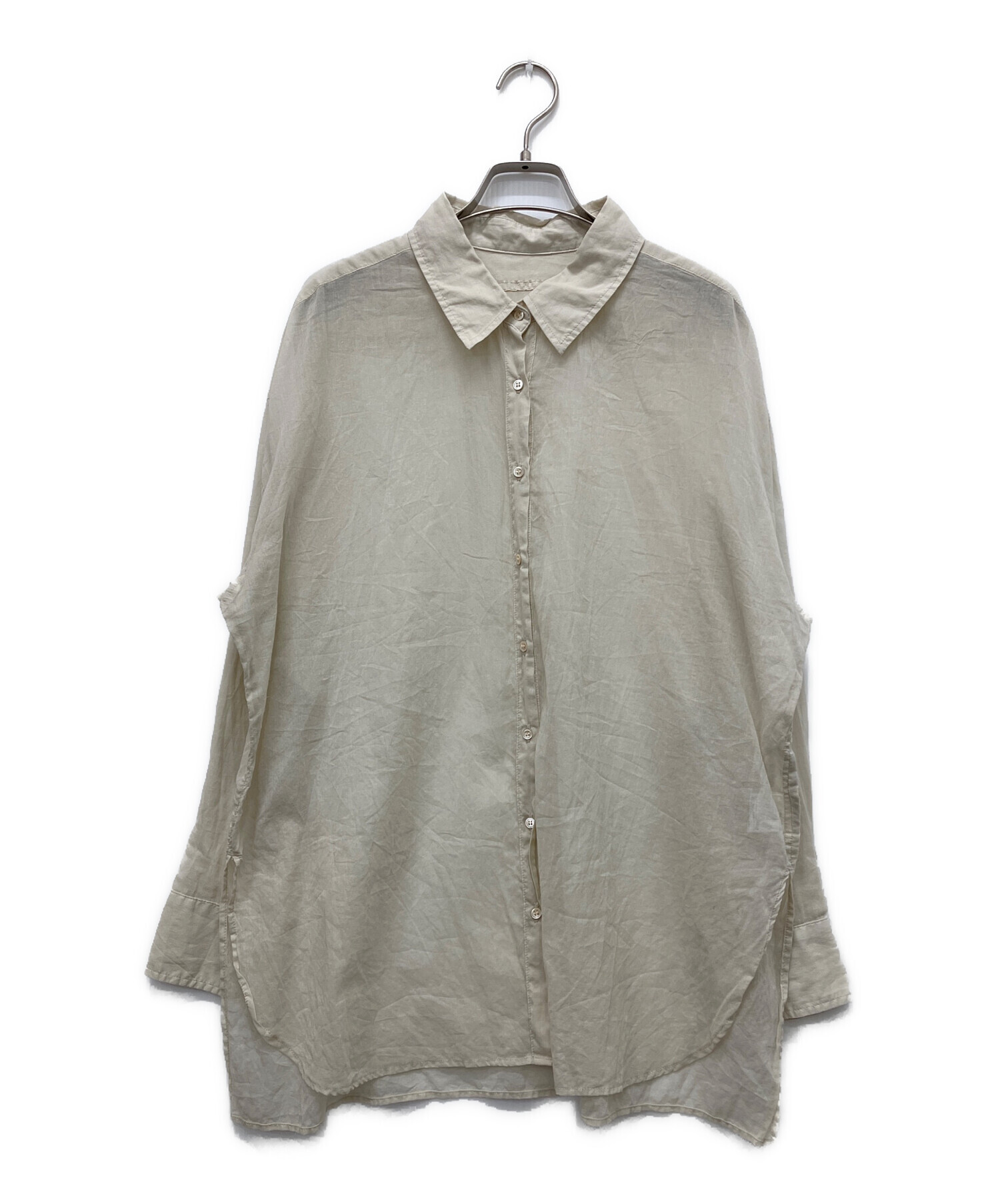 中古・古着通販】Plage (プラージュ) fluffy sheer シャツ アイボリー