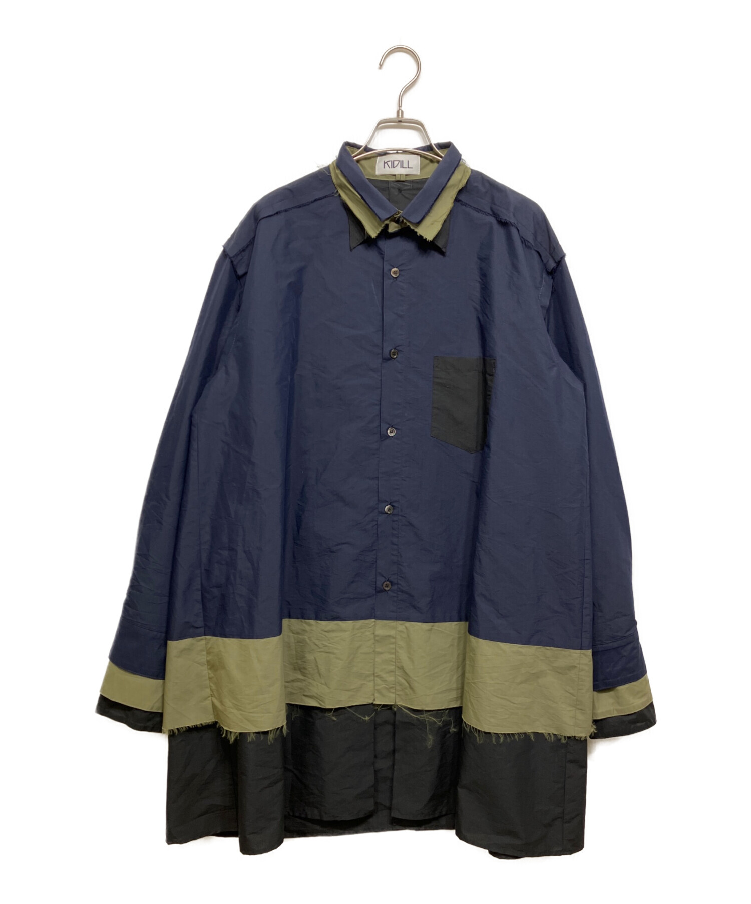 中古・古着通販】KIDILL (キディル) レイヤードシャツ ネイビー サイズ