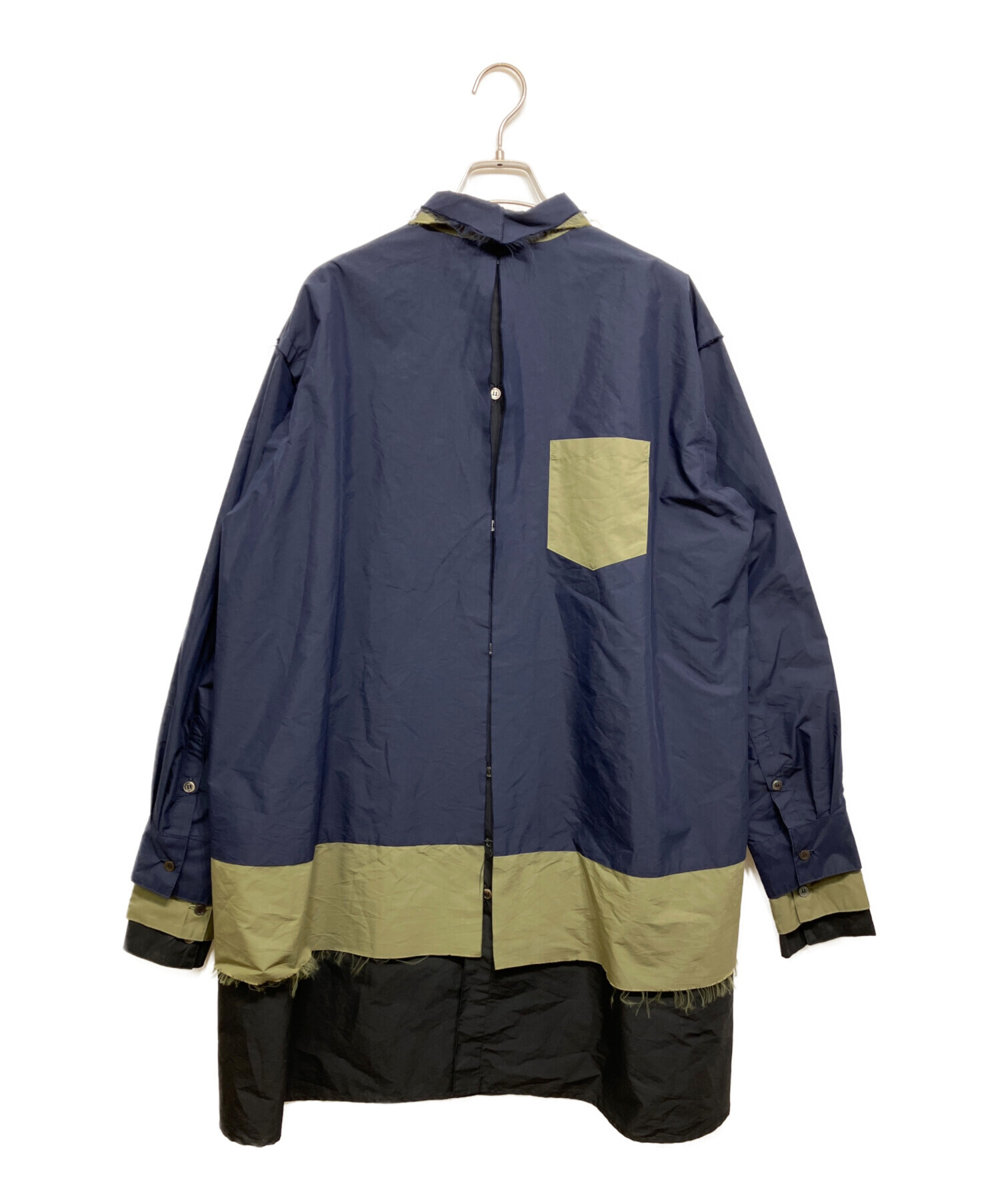 中古・古着通販】KIDILL (キディル) レイヤードシャツ ネイビー サイズ