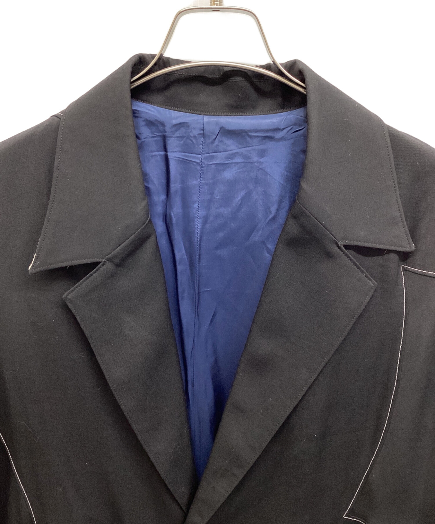 中古・古着通販】sulvam (サルバム) Gabardine over coat ブラック