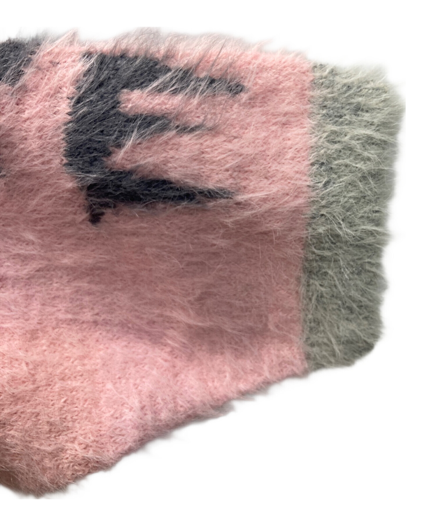 中古・古着通販】irojikake (イロジカケ) FLUFFY RUGBY SHIRT ピンク