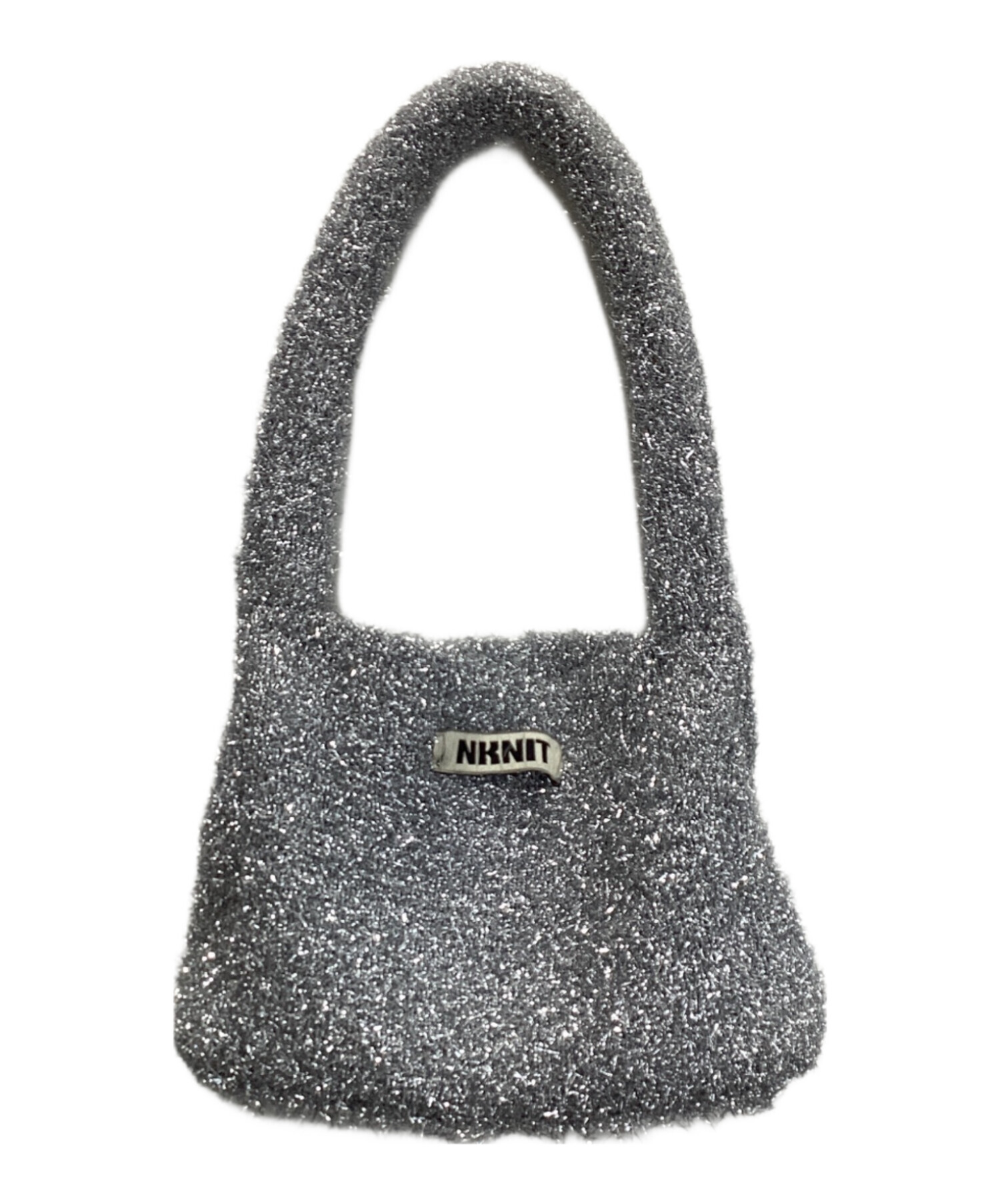 【未使用】NKNIT シルバー キラキラ ハンドバッグ 中古・古着通販】NKNIT (エヌニット) kira kira hand bag シルバー