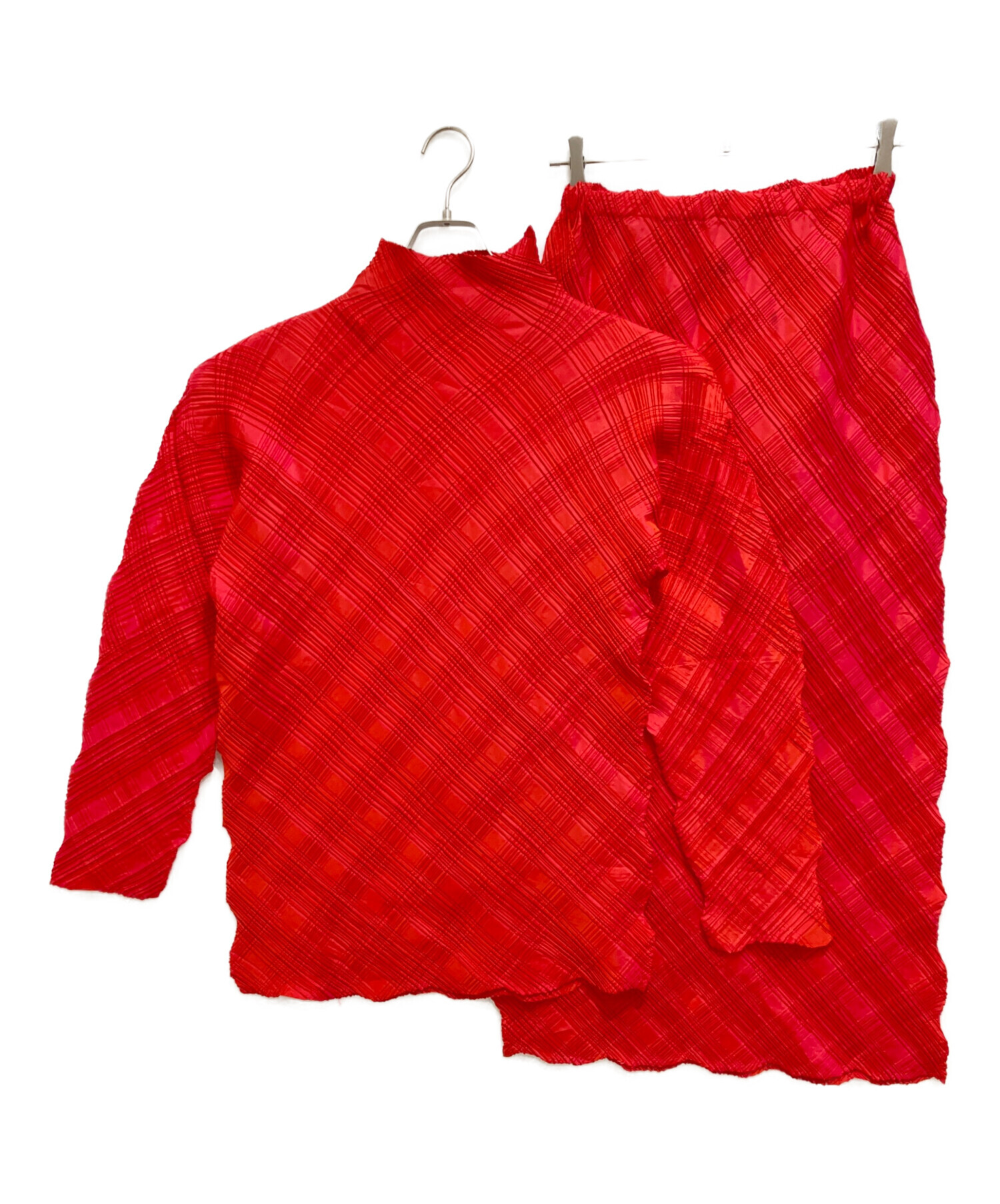 中古・古着通販】ISSEY MIYAKE (イッセイミヤケ) チェックプリーツ
