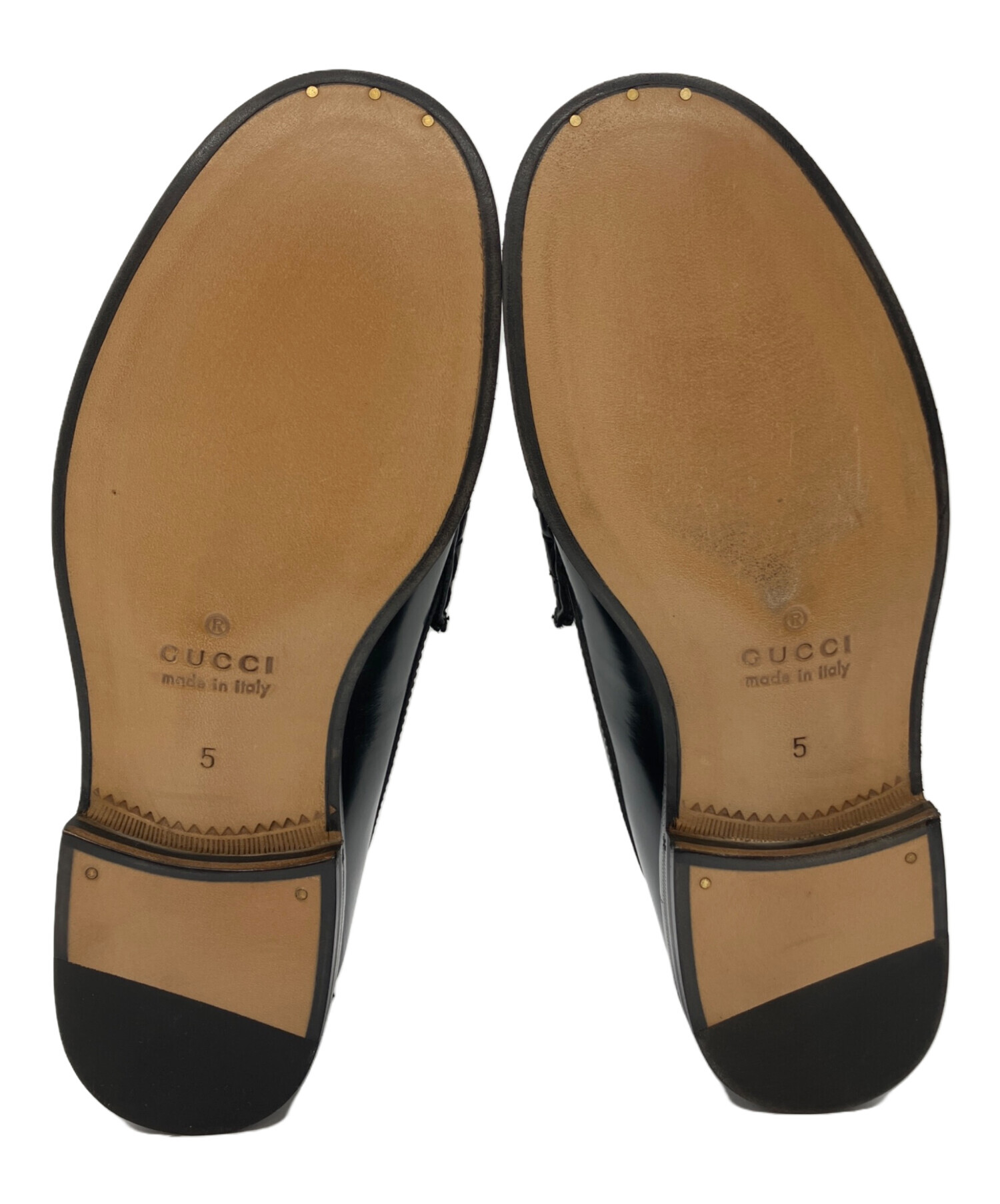 中古・古着通販】GUCCI (グッチ) ビットローファー ブラック サイズ:5