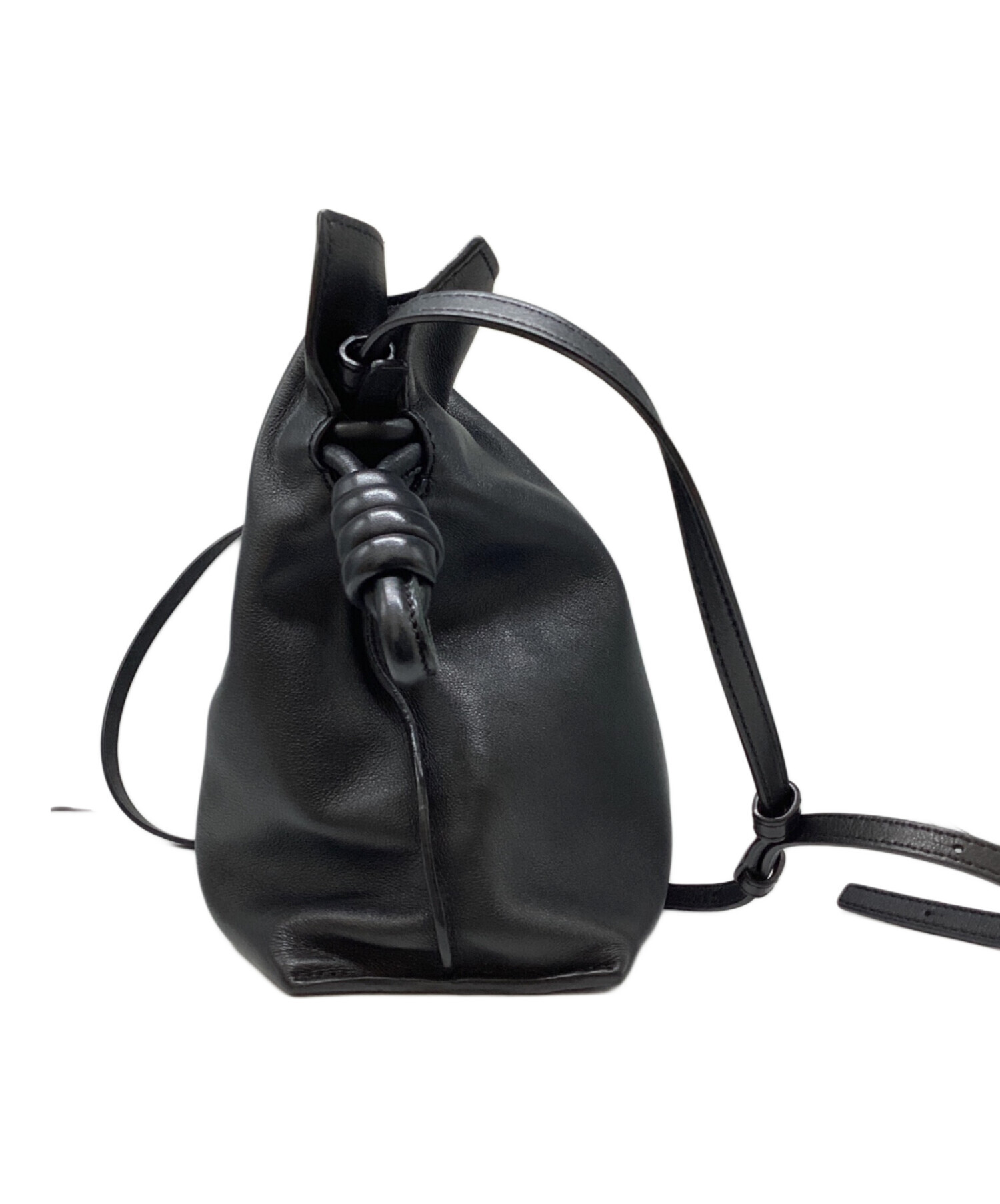 ロエベ LOEWE フラメンコ ミディアム ブラック レザー レディース ショルダーバッグ LOEWE（ロエベ） 【中古】LOEWE フラメンコミディアム ショルダー