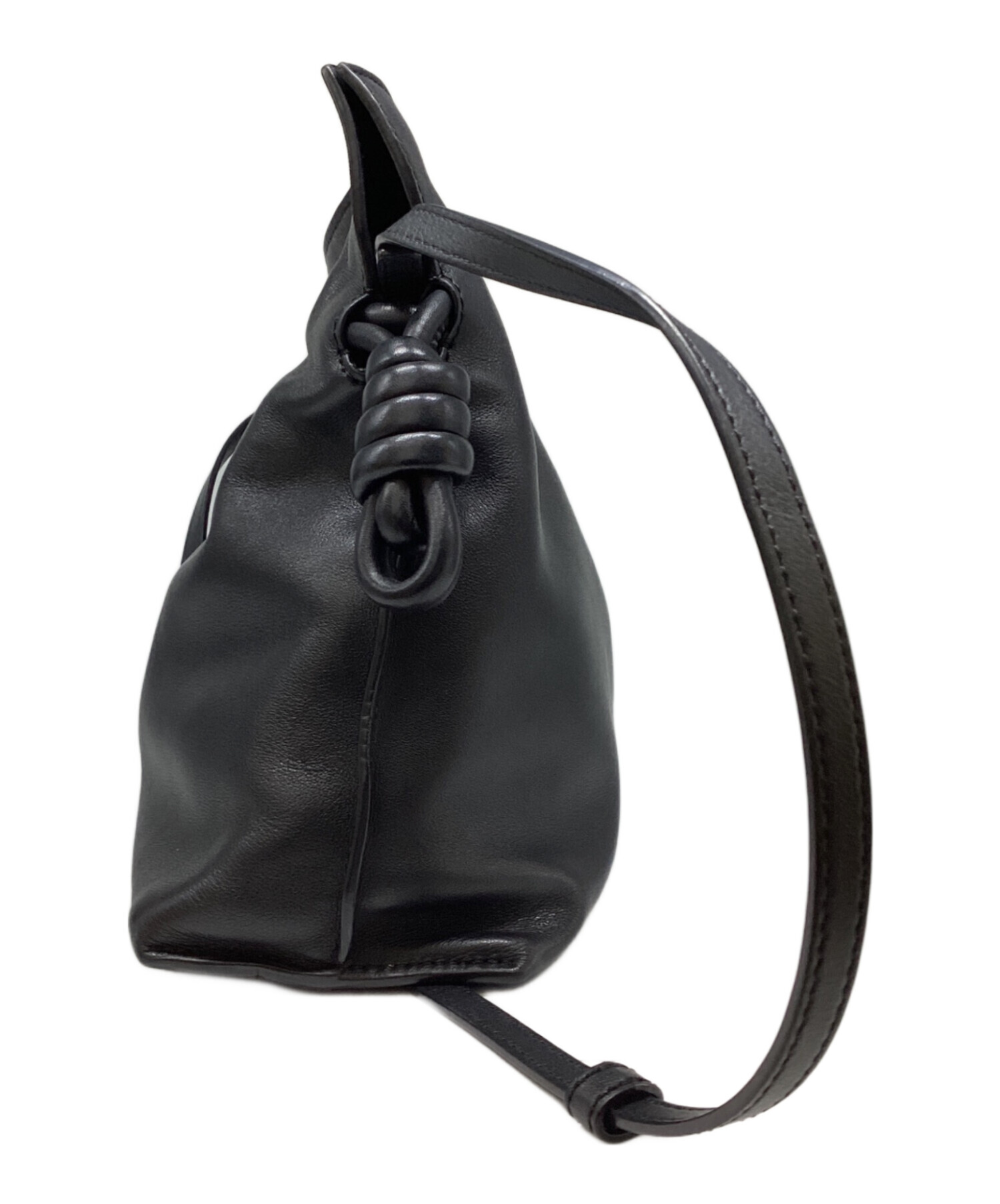 ロエベ LOEWE フラメンコ ミディアム ブラック レザー レディース ショルダーバッグ LOEWE（ロエベ） 【中古】LOEWE フラメンコミディアム ショルダー