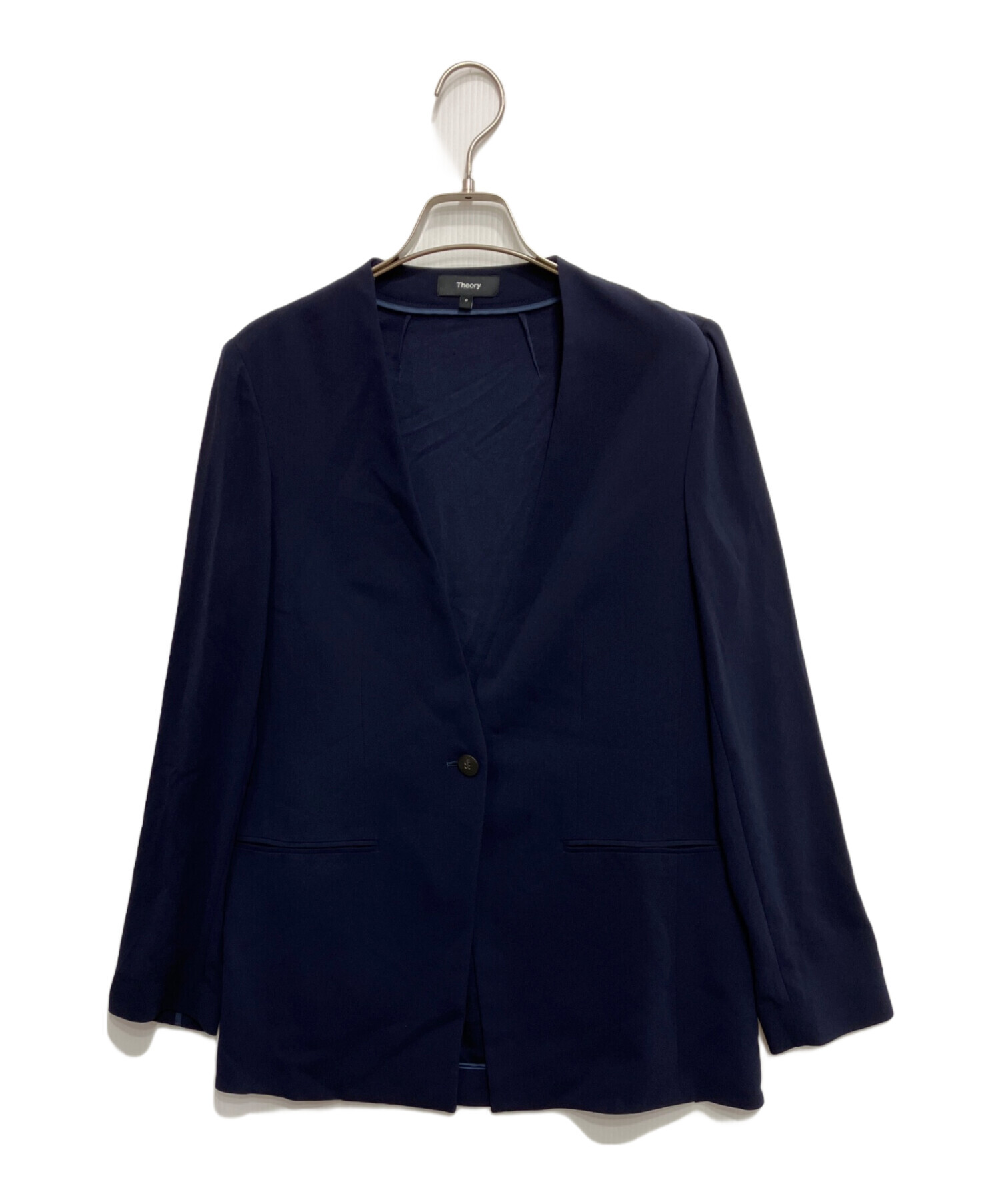 中古・古着通販】theory (セオリー) Powder Crepe CL Collarless JK