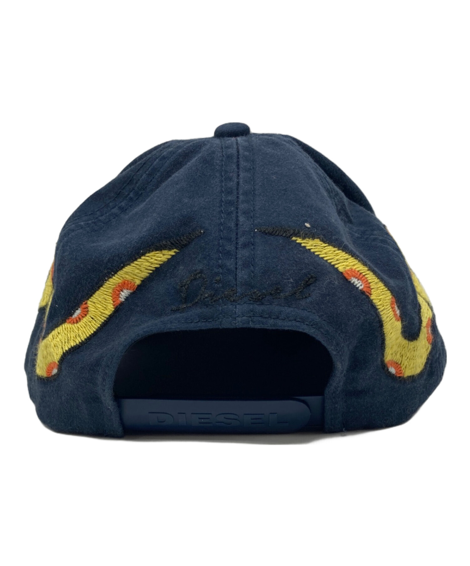 中古・古着通販】DIESEL (ディーゼル) スカル刺繍キャップ ネイビー