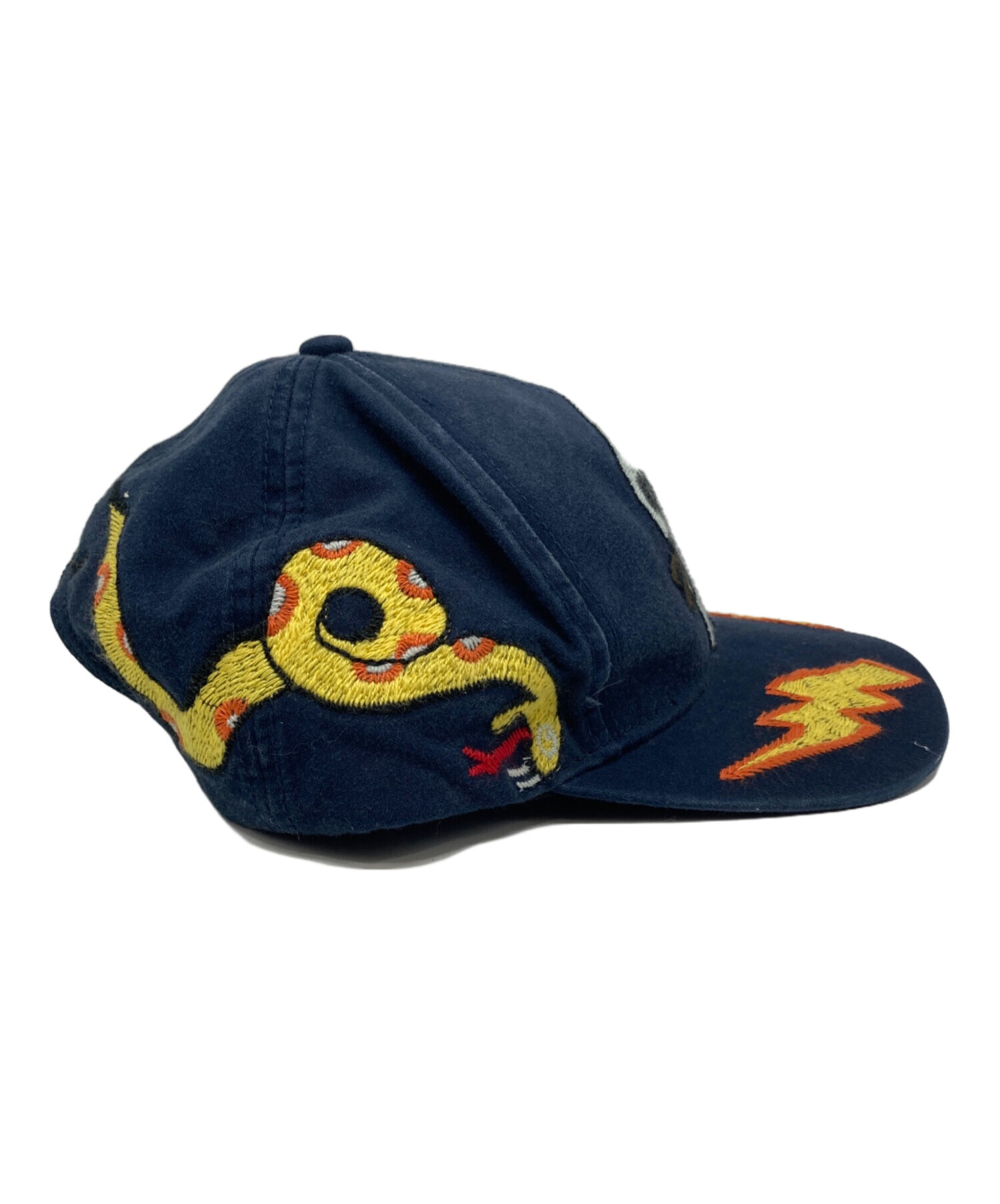 中古・古着通販】DIESEL (ディーゼル) スカル刺繍キャップ ネイビー