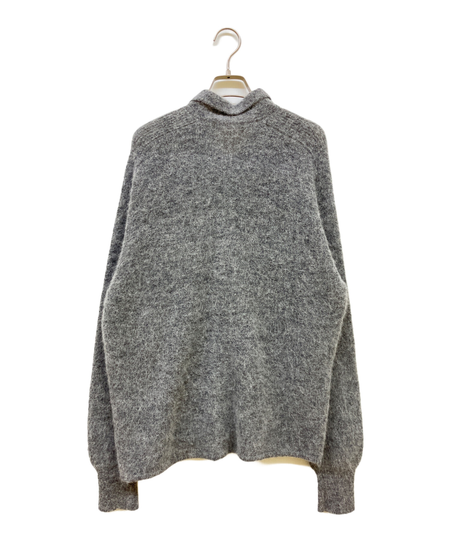 中古・古着通販】LOHEN (ローヘン) MOHAIR POLO KNIT グレー 中古・古着通販】LOHEN (ローヘン) MOHAIR POLO KNIT グレー