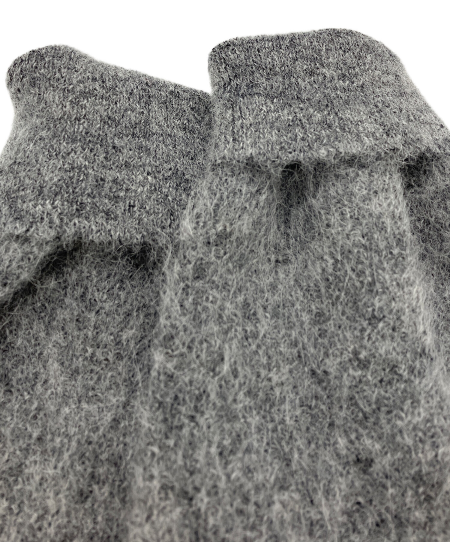 中古・古着通販】LOHEN (ローヘン) MOHAIR POLO KNIT グレー