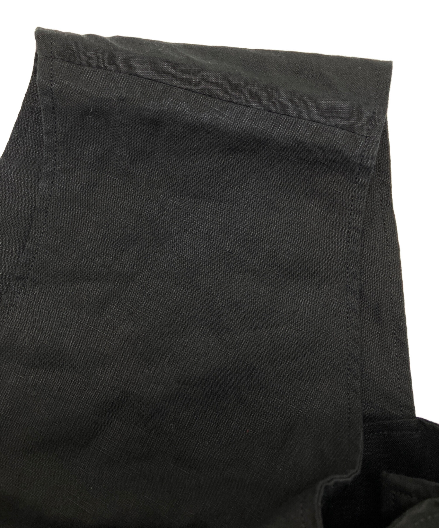 中古・古着通販】HYKE (ハイク) LINEN MAXI DRESS ブラック サイズ:2 