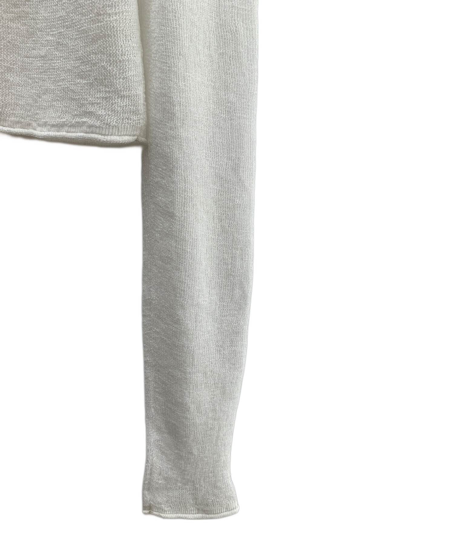 中古・古着通販】CLANE (クラネ) SHEER ROLLED EDGE KNIT CARDIGAN