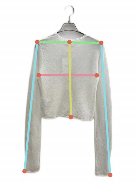 中古・古着通販】CLANE (クラネ) SHEER ROLLED EDGE KNIT CARDIGAN