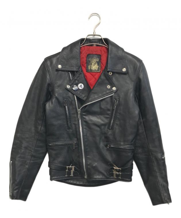 中古・古着通販】666 (666) ダブルライダースジャケット ブラック