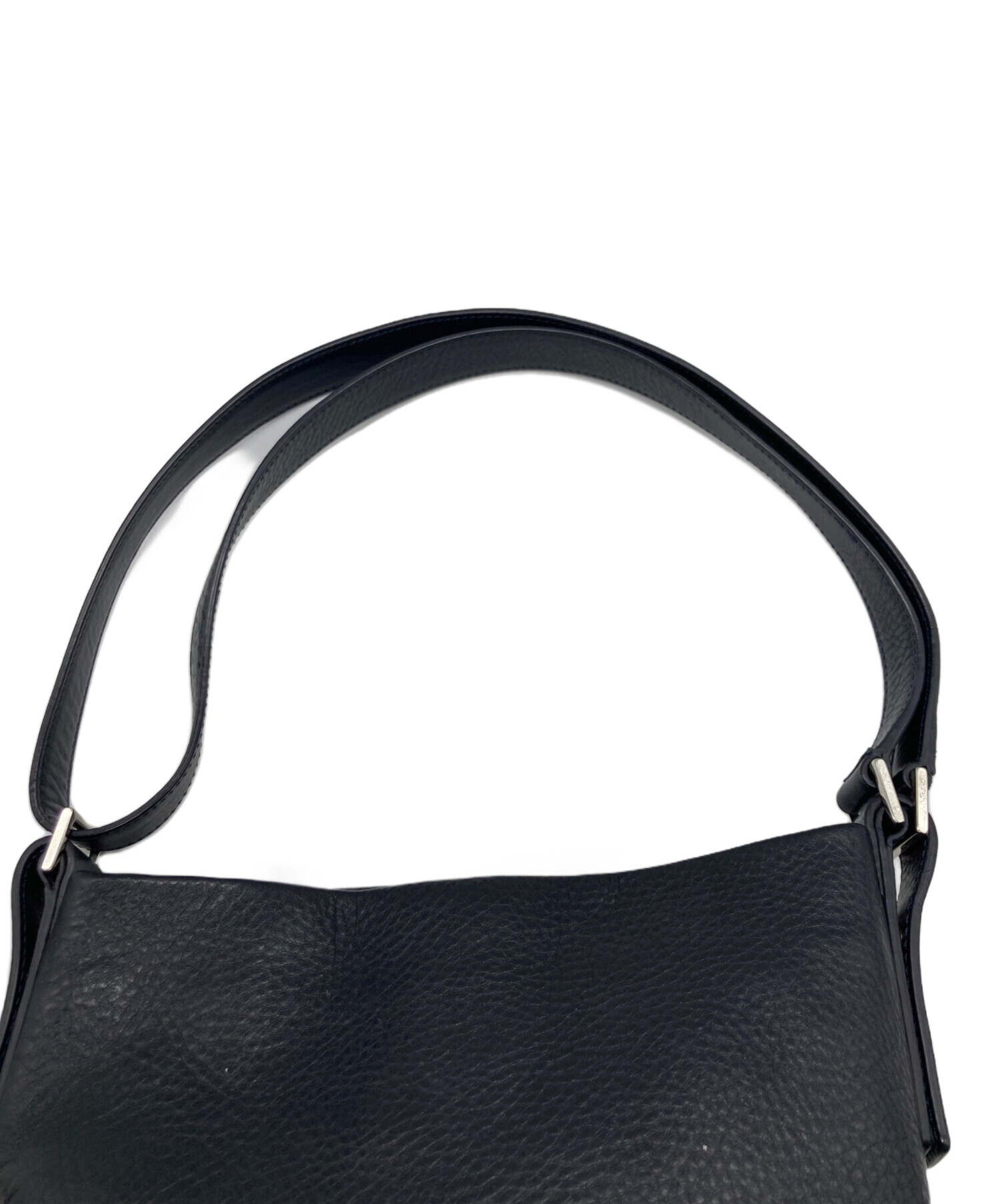 【未使用品】HIROFU ネイビー レザー ショルダーバッグ HIROFU（ヒロフ） ショルダーバッグ ネイビー 紺 質屋出品 : 質