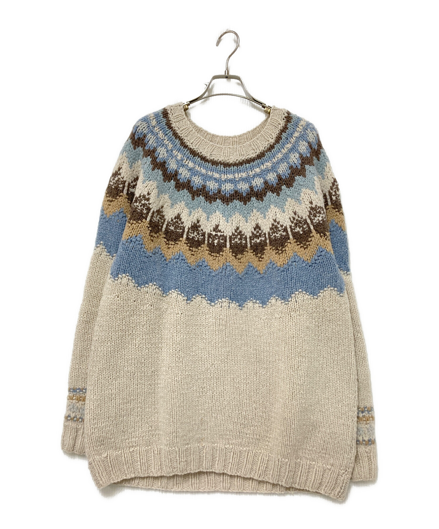 中古・古着通販】ERIBE (エリベ) ノルディックニット ベージュ サイズ