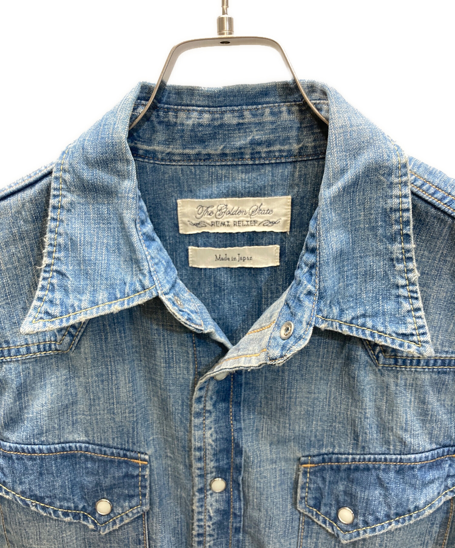 中古・古着通販】REMI RELIEF (レミレリーフ) デニムウエスタンシャツ