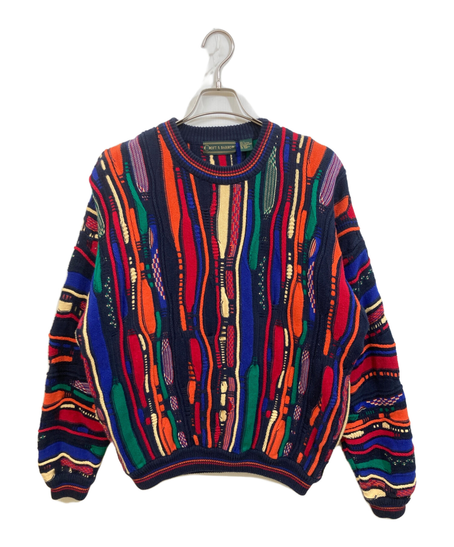 SP No.1494 VINTAGE 海外古着 トルコ製 レザー 3Dニット 4色展開】Backers 総柄 3Dニット セーター – 古着屋Top of the Hillの